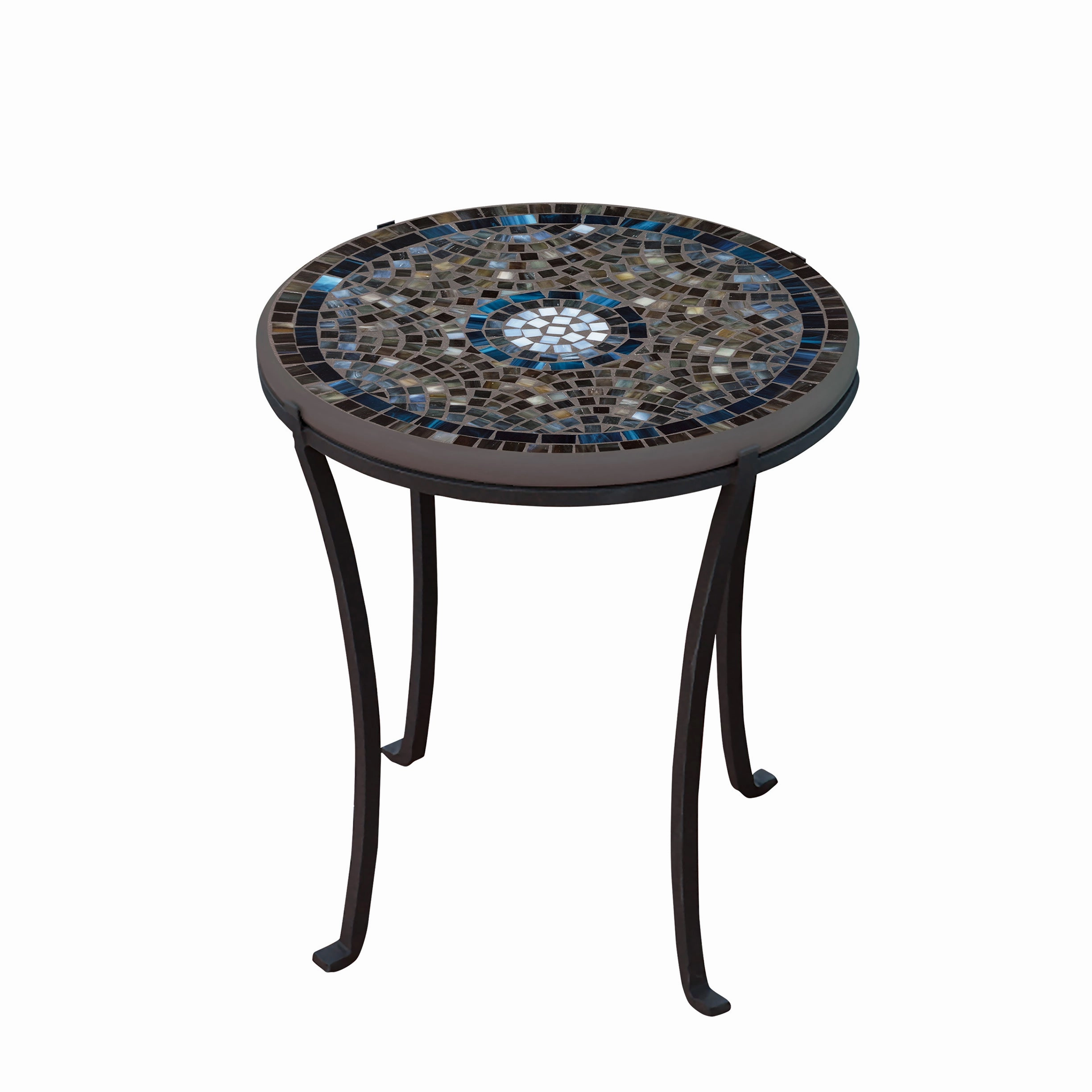 18" Elements Mosaic Stone Top Chaise Table