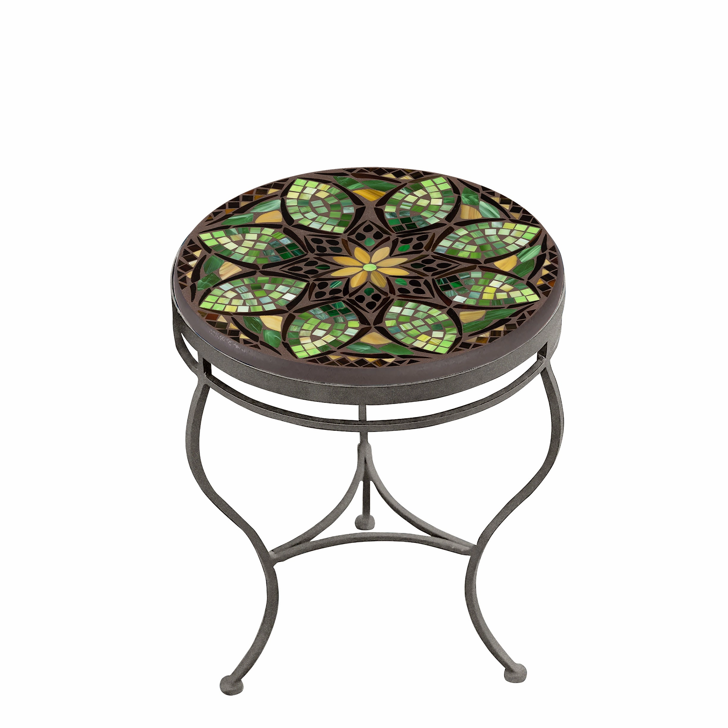 18" Mosaic Stone Top Side Table