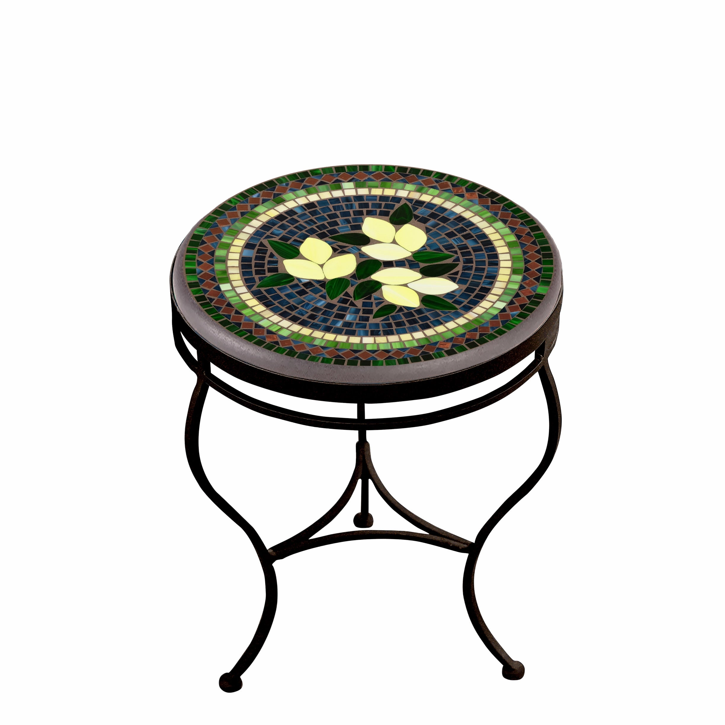 18" Mosaic Stone Top Side Table