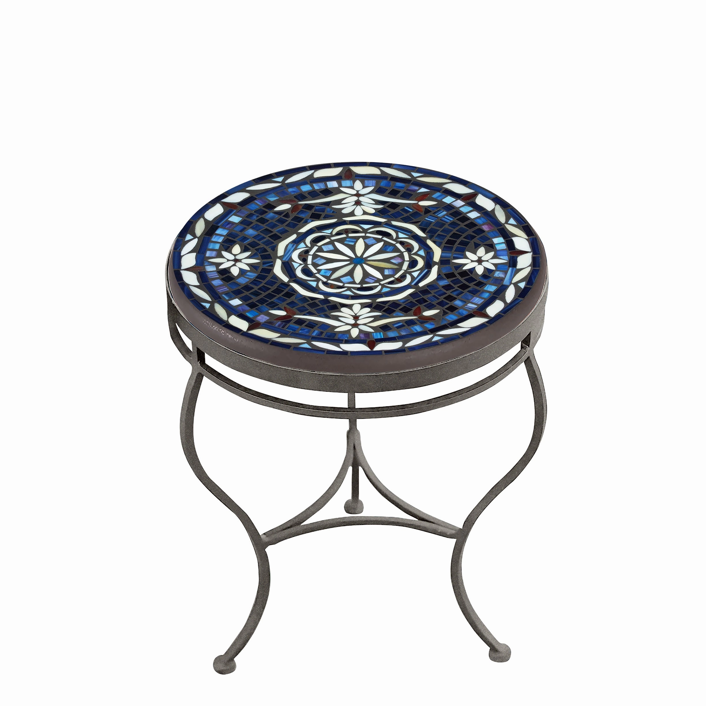 18" Mosaic Stone Top Side Table