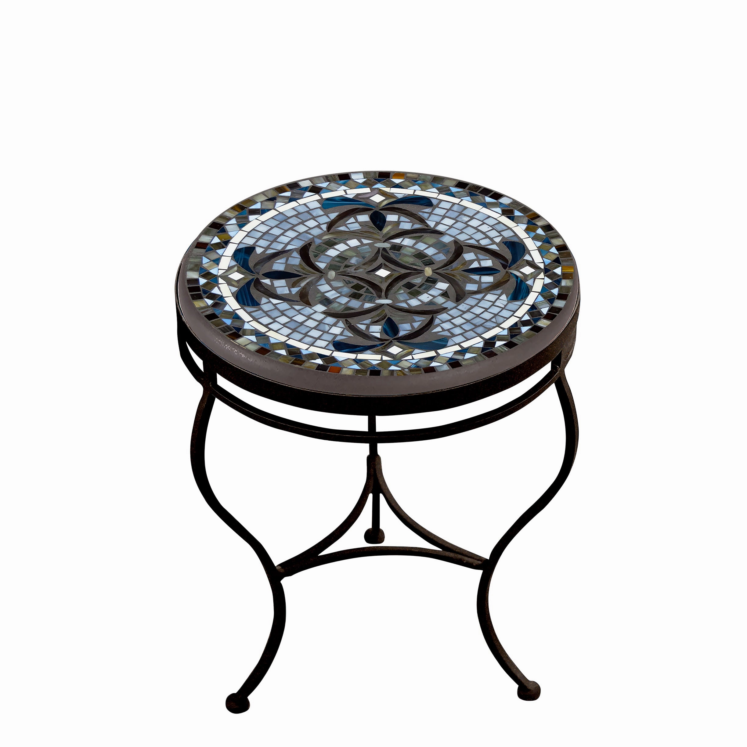 18" Mosaic Stone Top Side Table