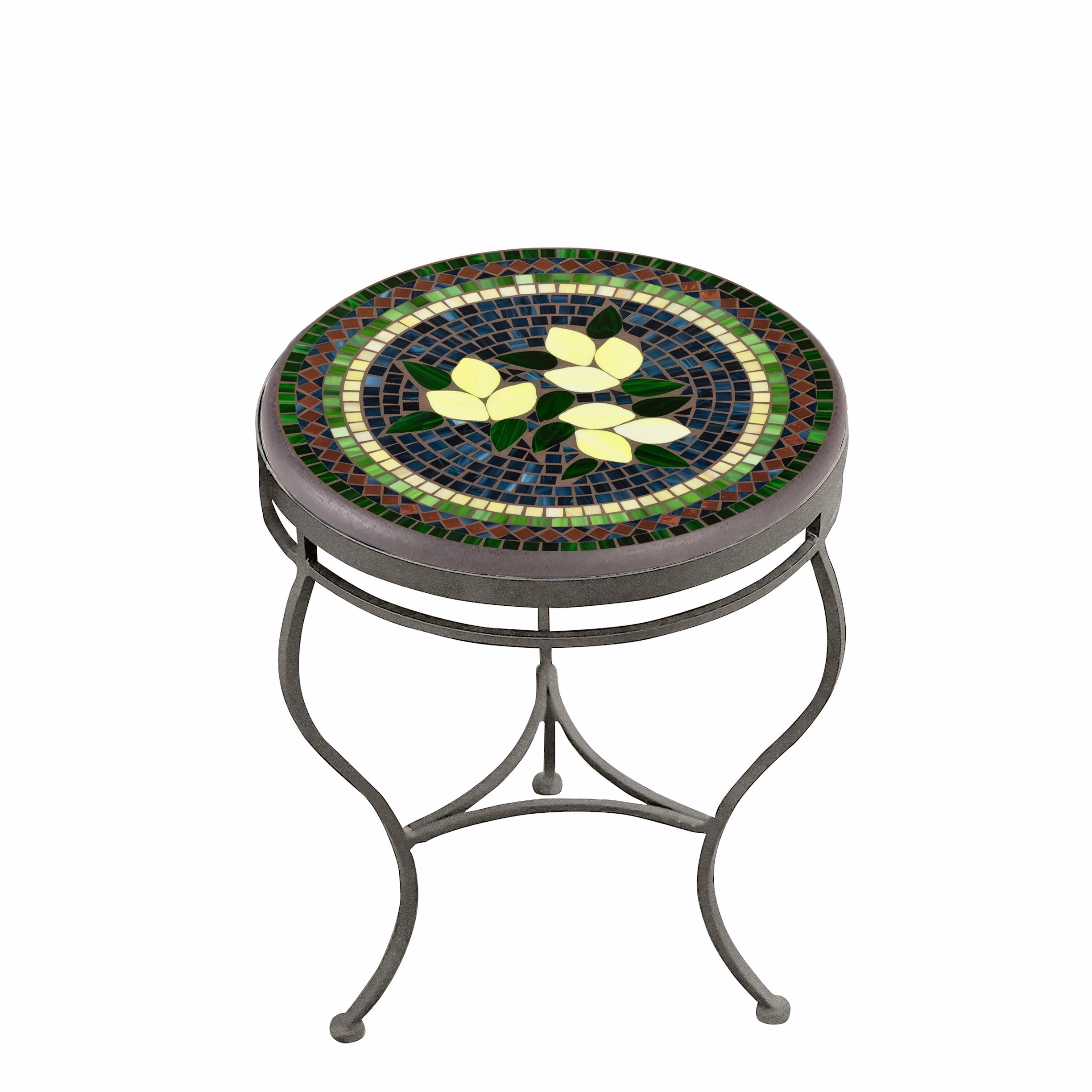 18" Mosaic Stone Top Side Table
