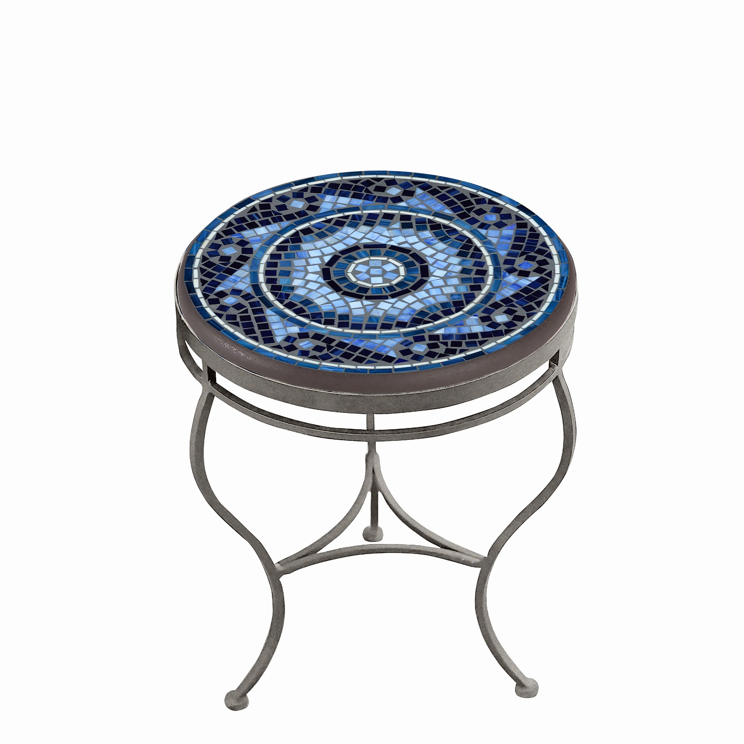 18" Mosaic Stone Top Side Table