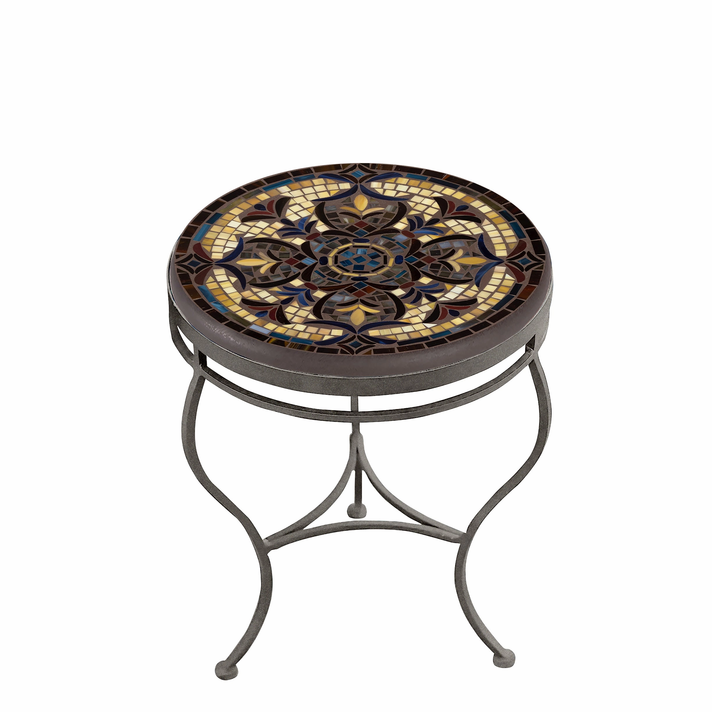 18" Mosaic Stone Top Side Table