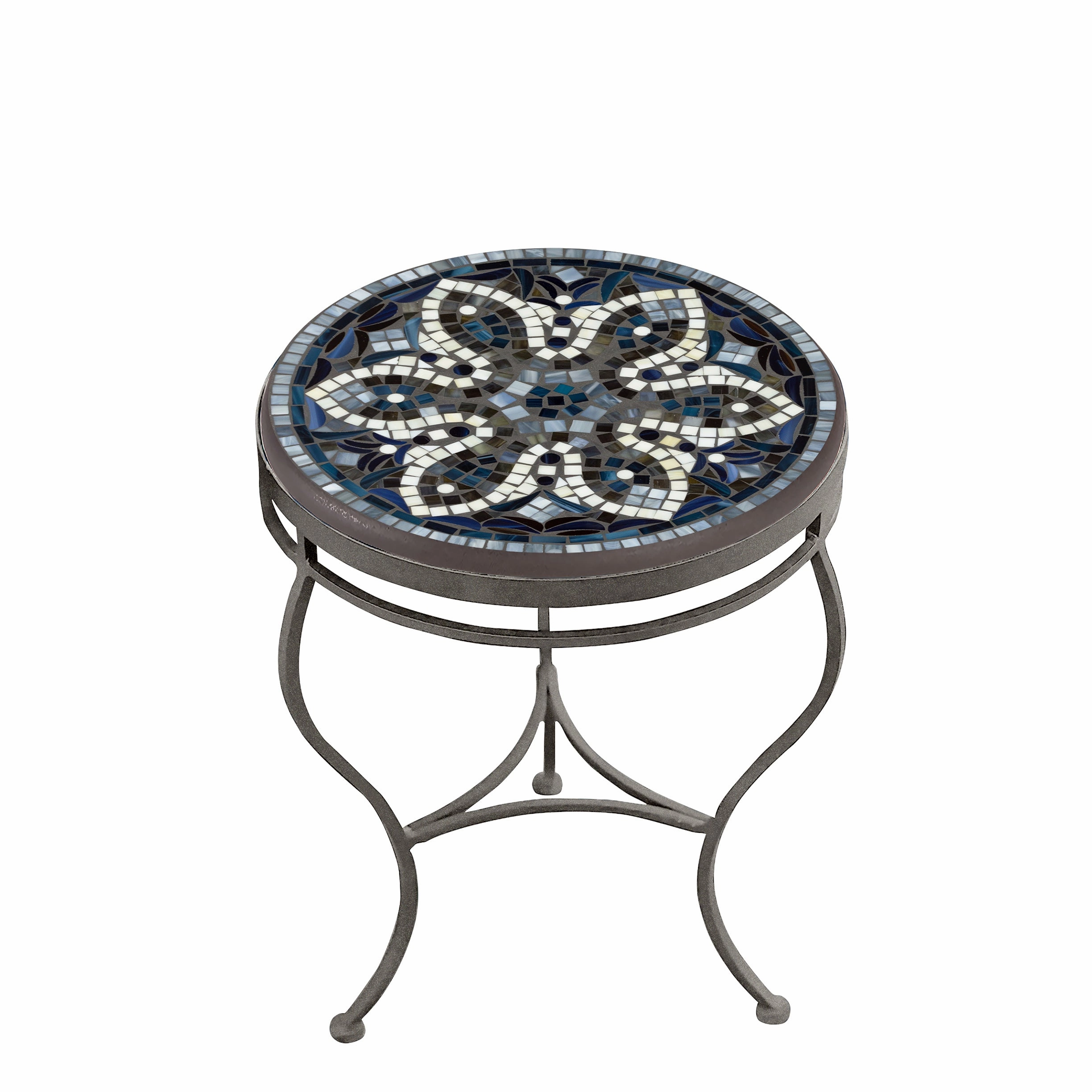 18" Mosaic Stone Top Side Table