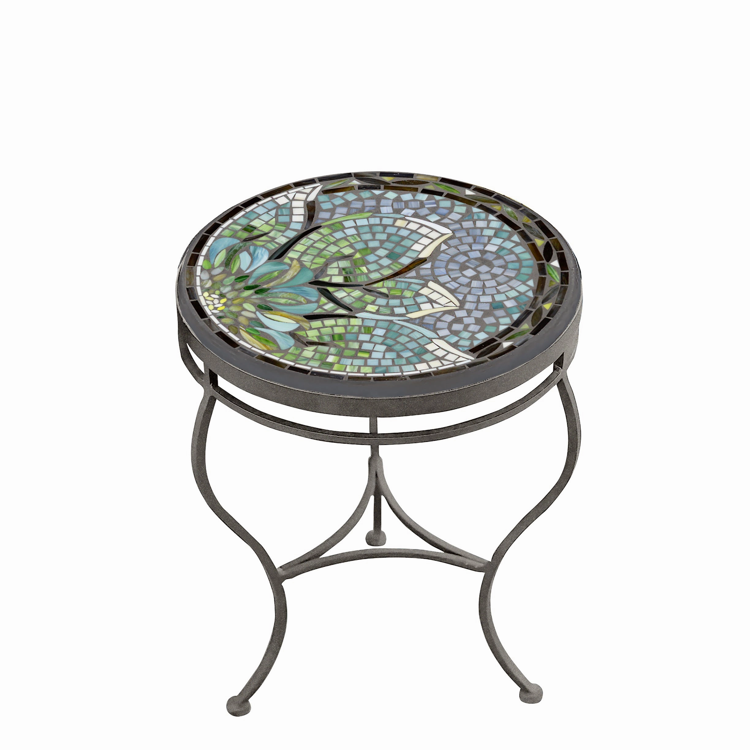 18" Mosaic Stone Top Side Table