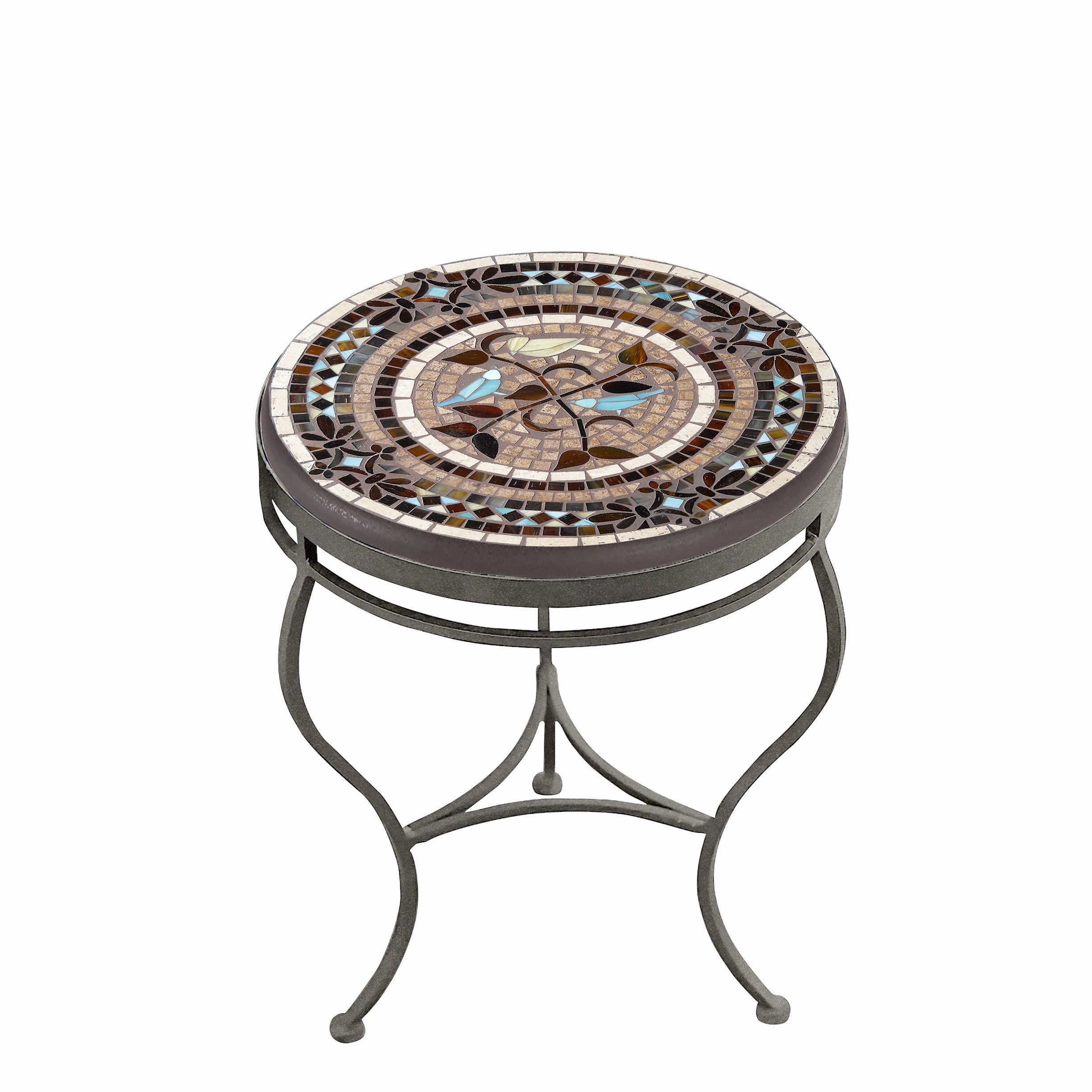 18" Mosaic Stone Top Side Table