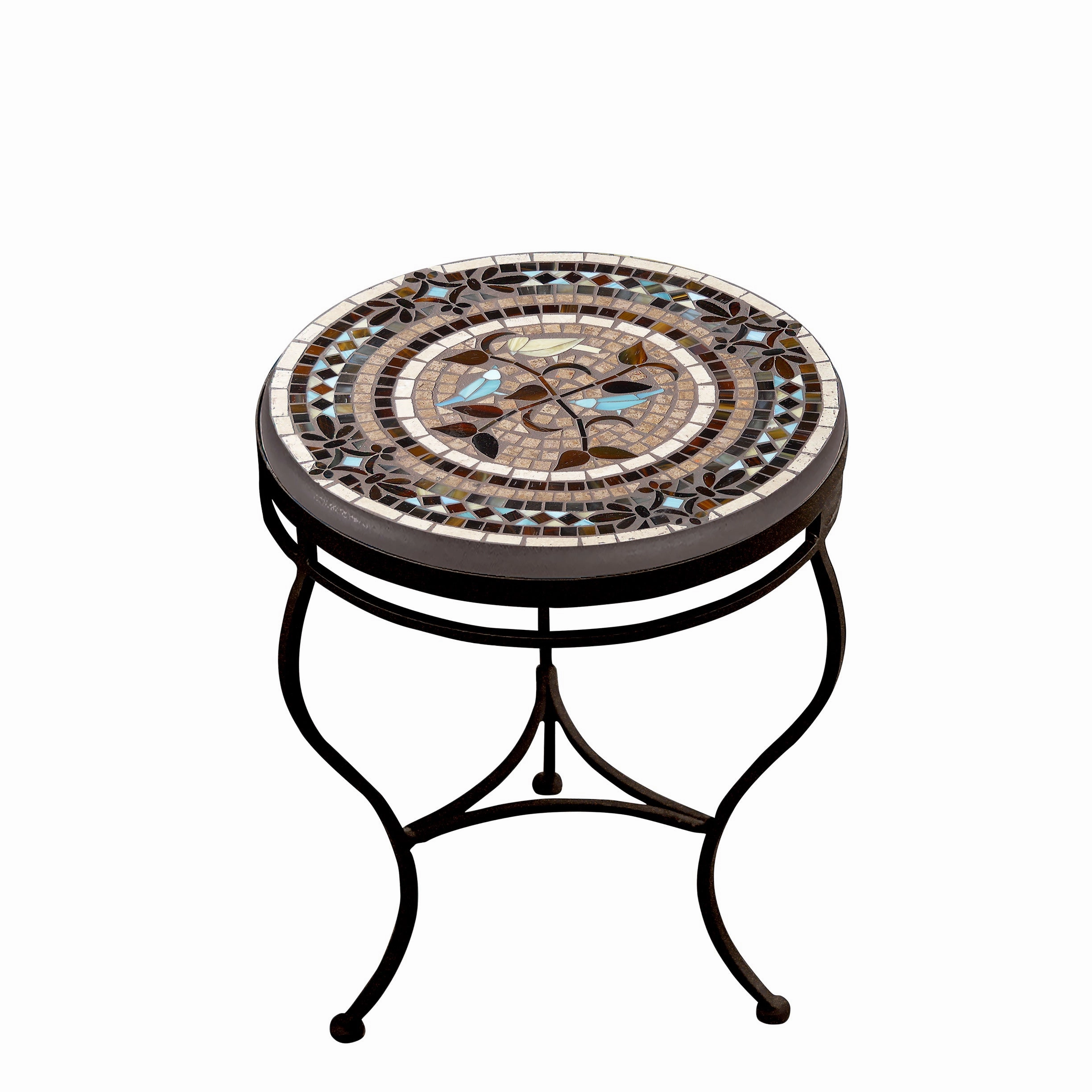 18" Mosaic Stone Top Side Table