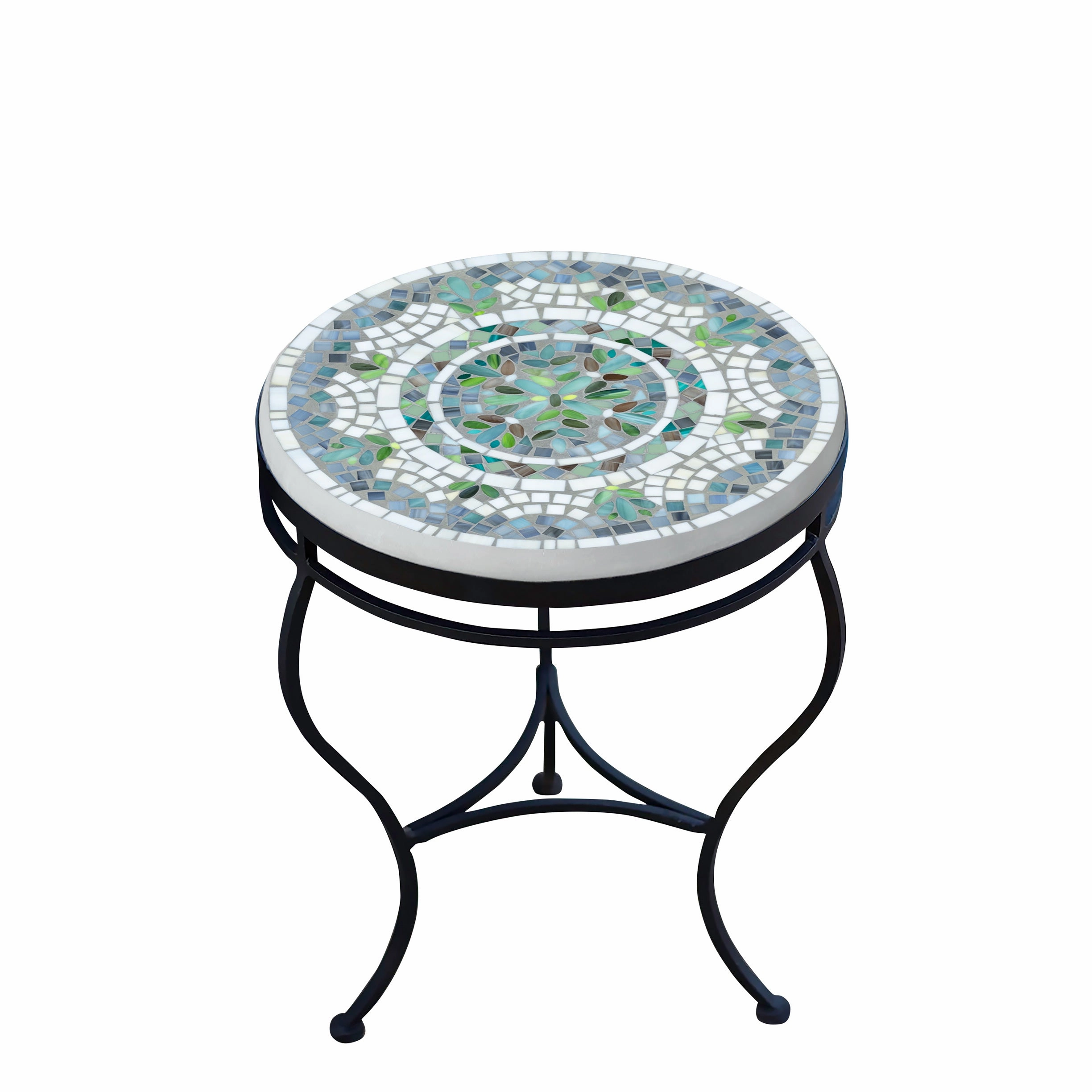 18" Mosaic Stone Top Side Table