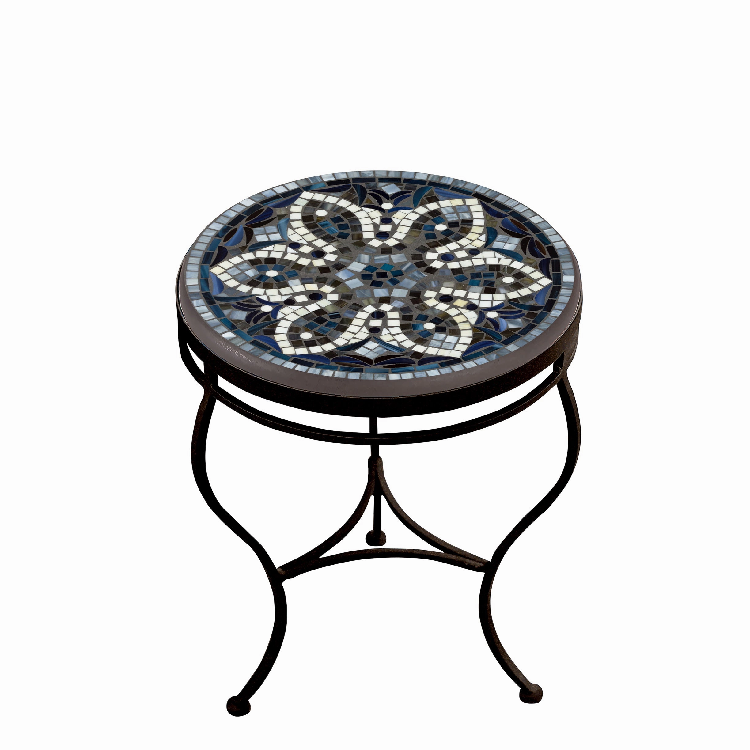 18" Mosaic Stone Top Side Table