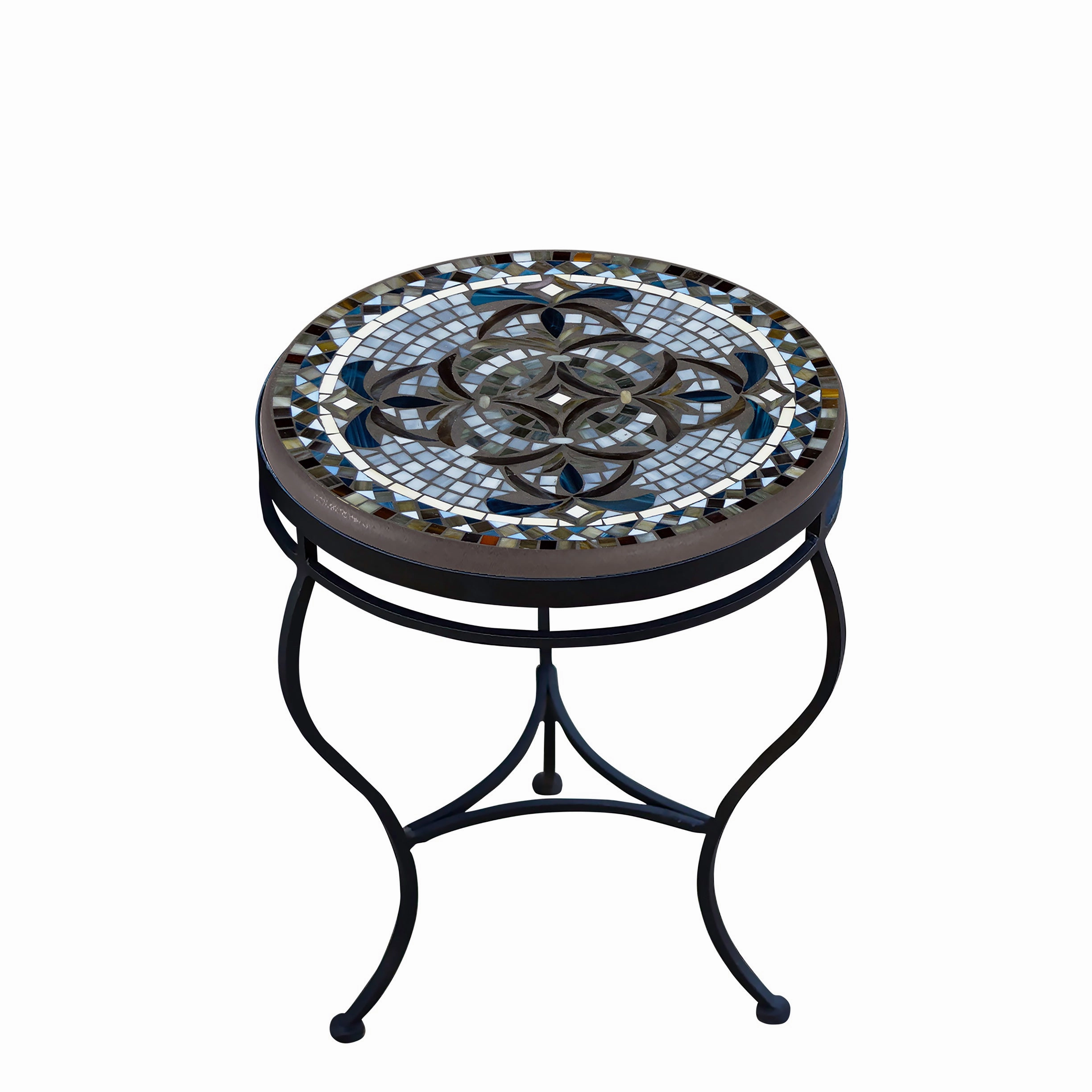 18" Mosaic Stone Top Side Table