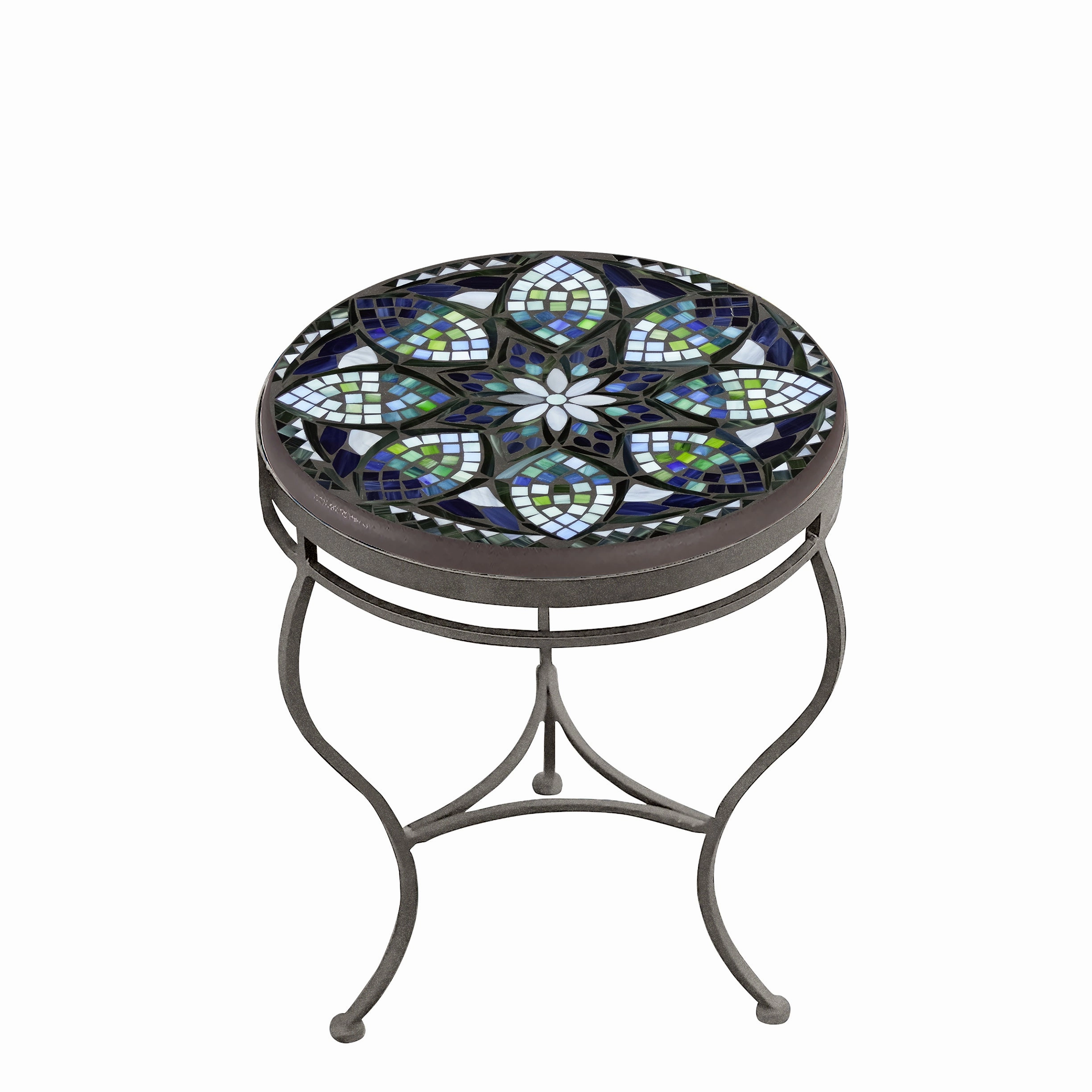 18" Mosaic Stone Top Side Table