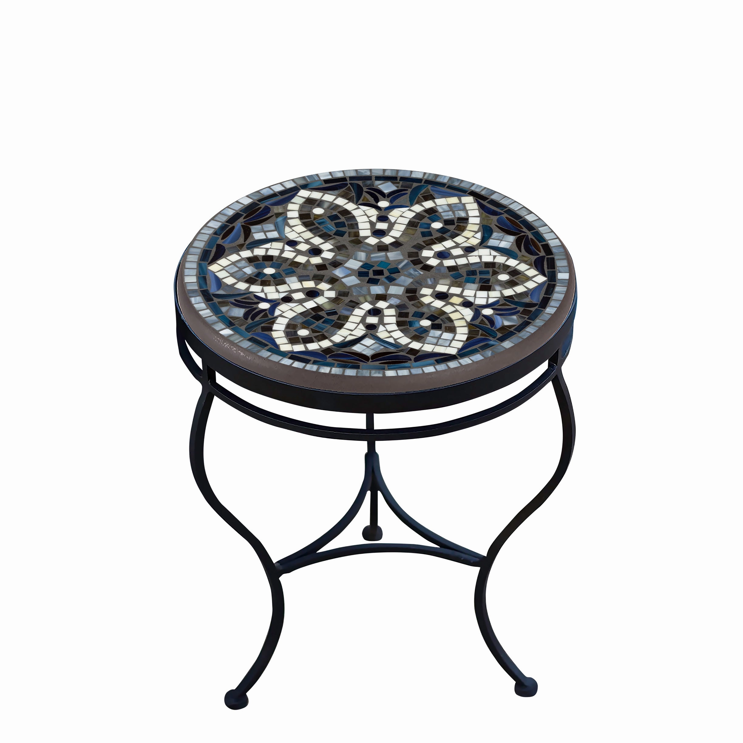 18" Mosaic Stone Top Side Table