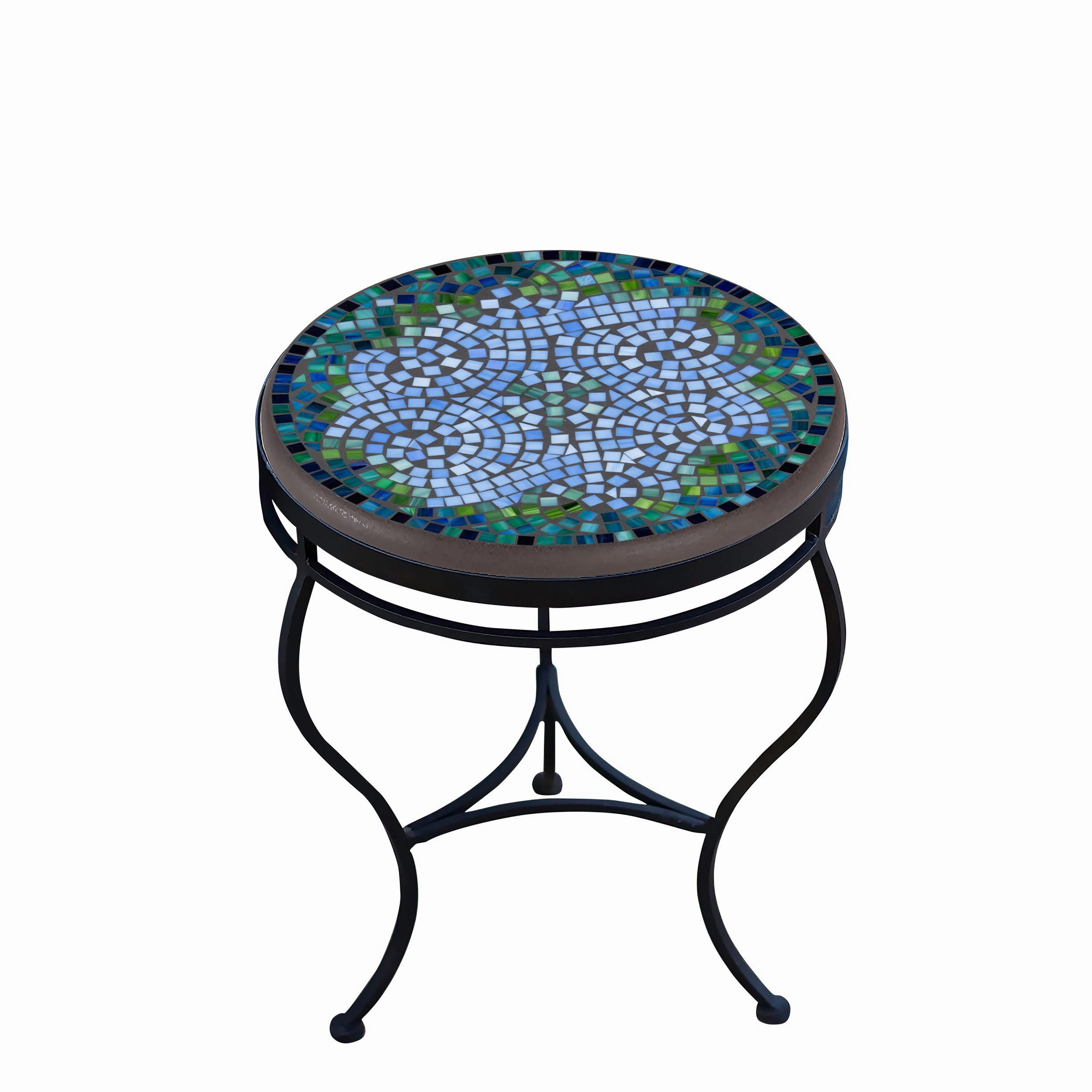 18" Mosaic Stone Top Side Table