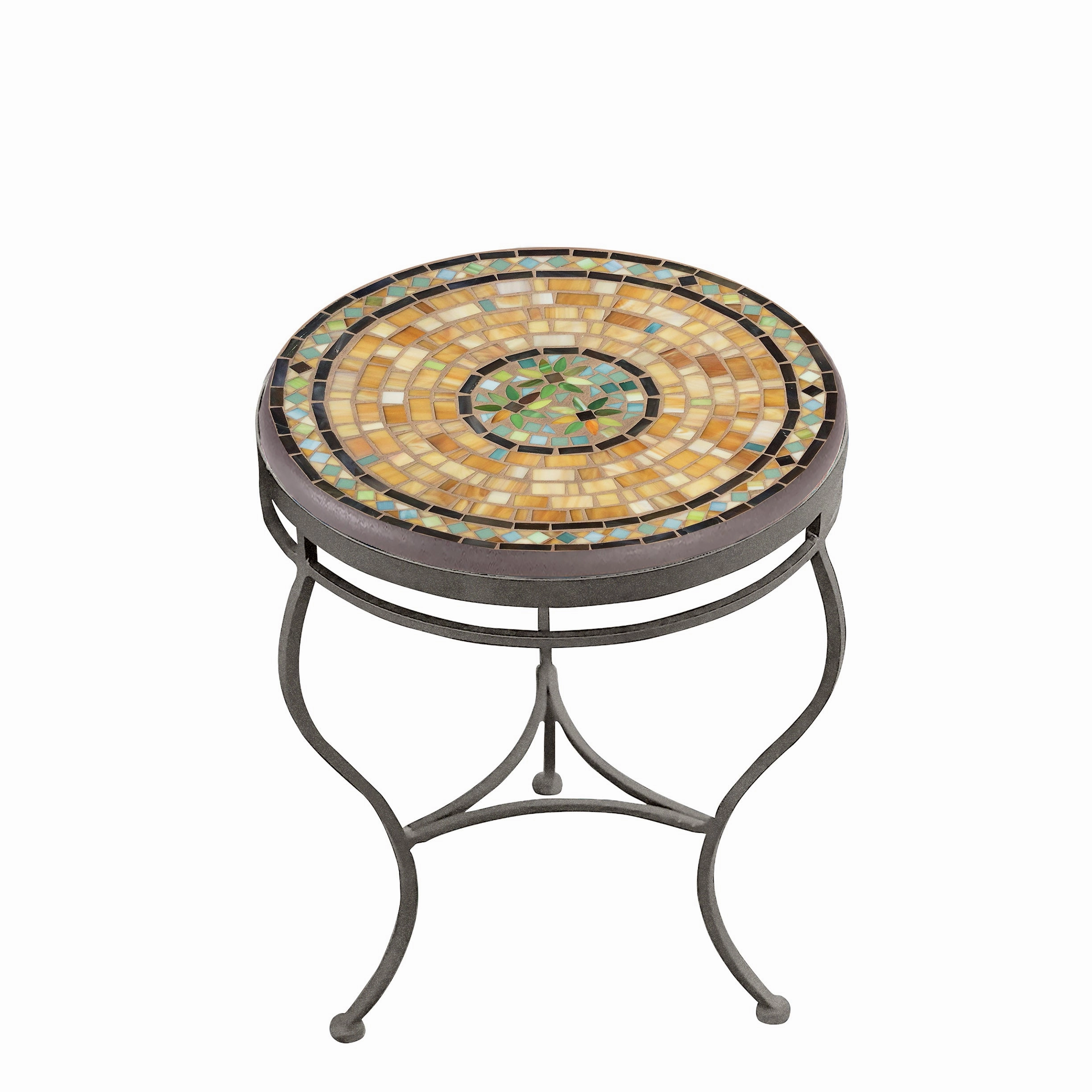 18" Mosaic Stone Top Side Table