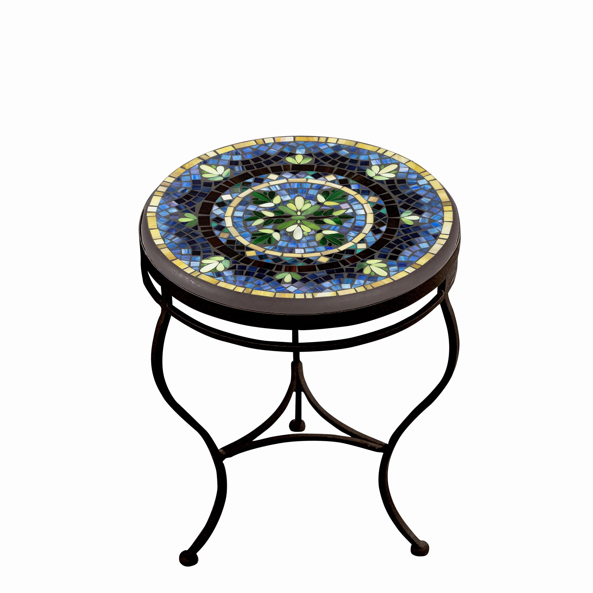 18" Mosaic Stone Top Side Table