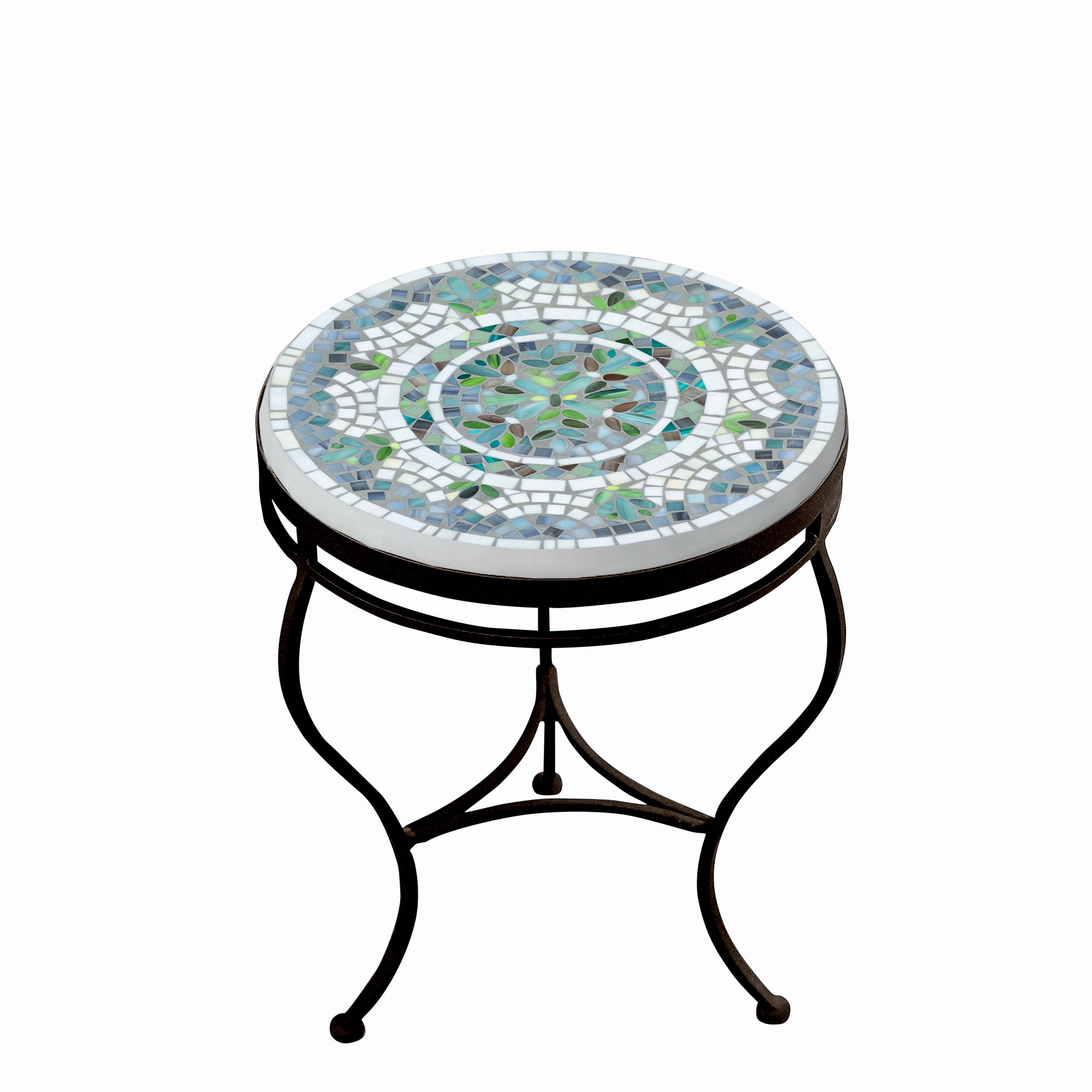 18" Mosaic Stone Top Side Table