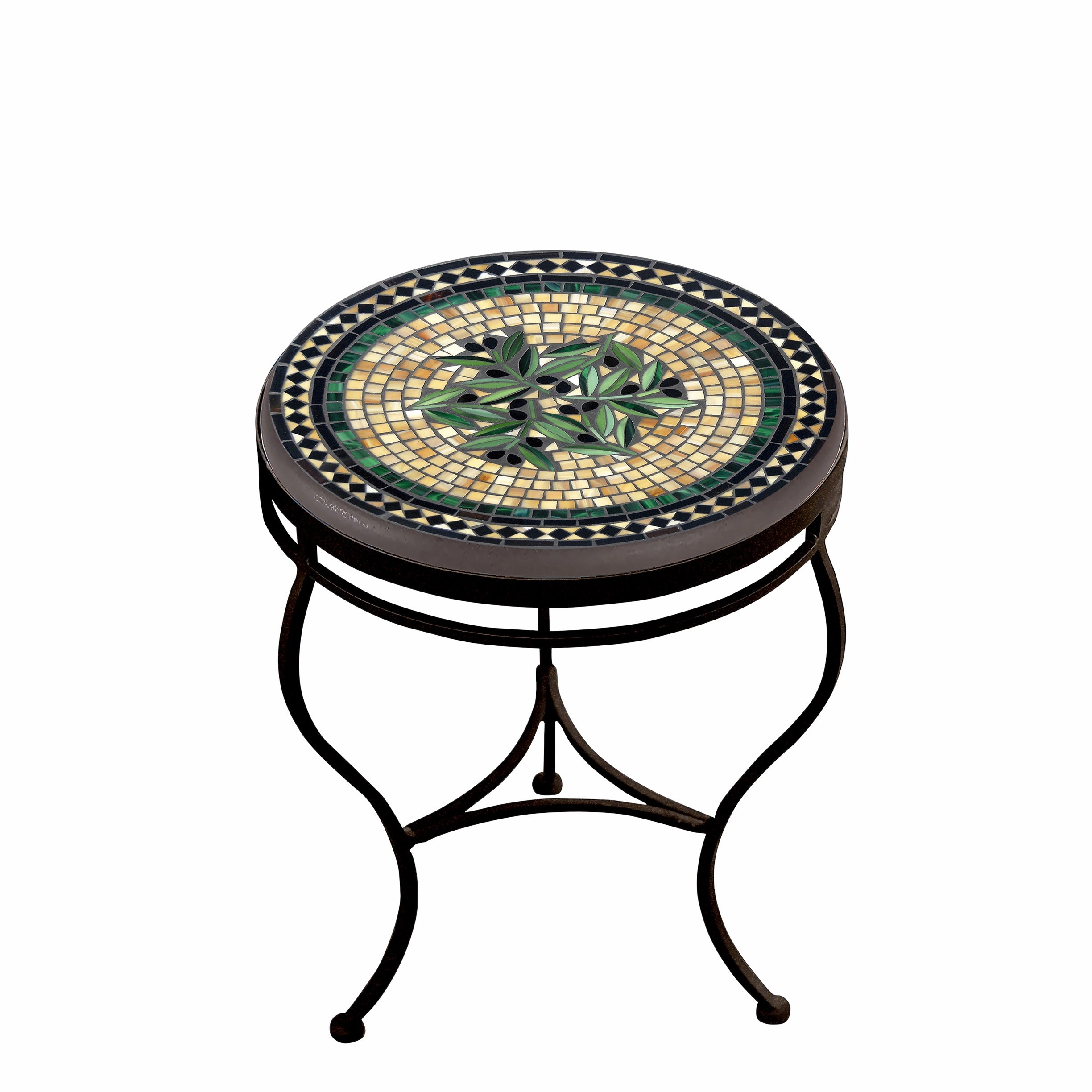 18" Mosaic Stone Top Side Table
