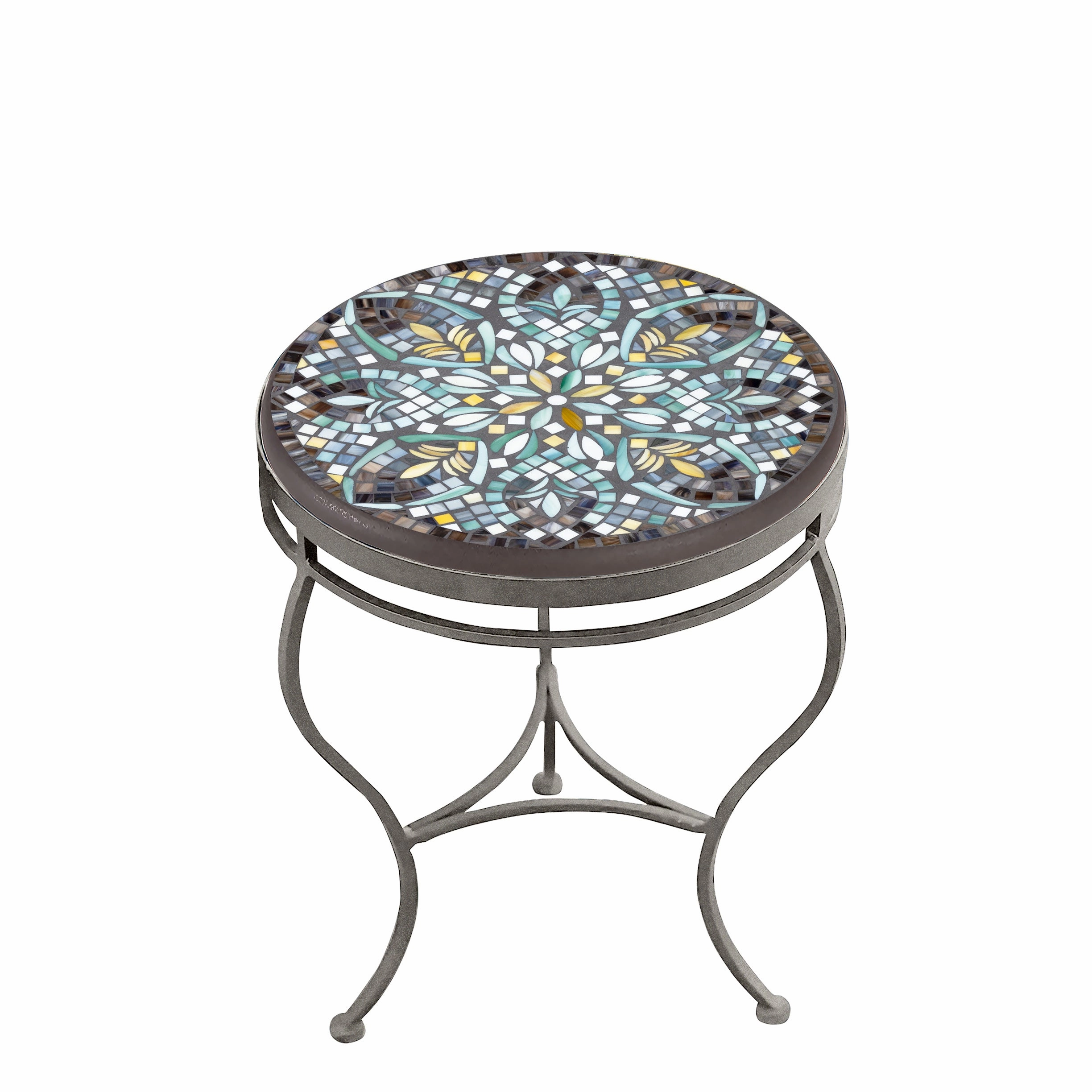 18" Mosaic Stone Top Side Table