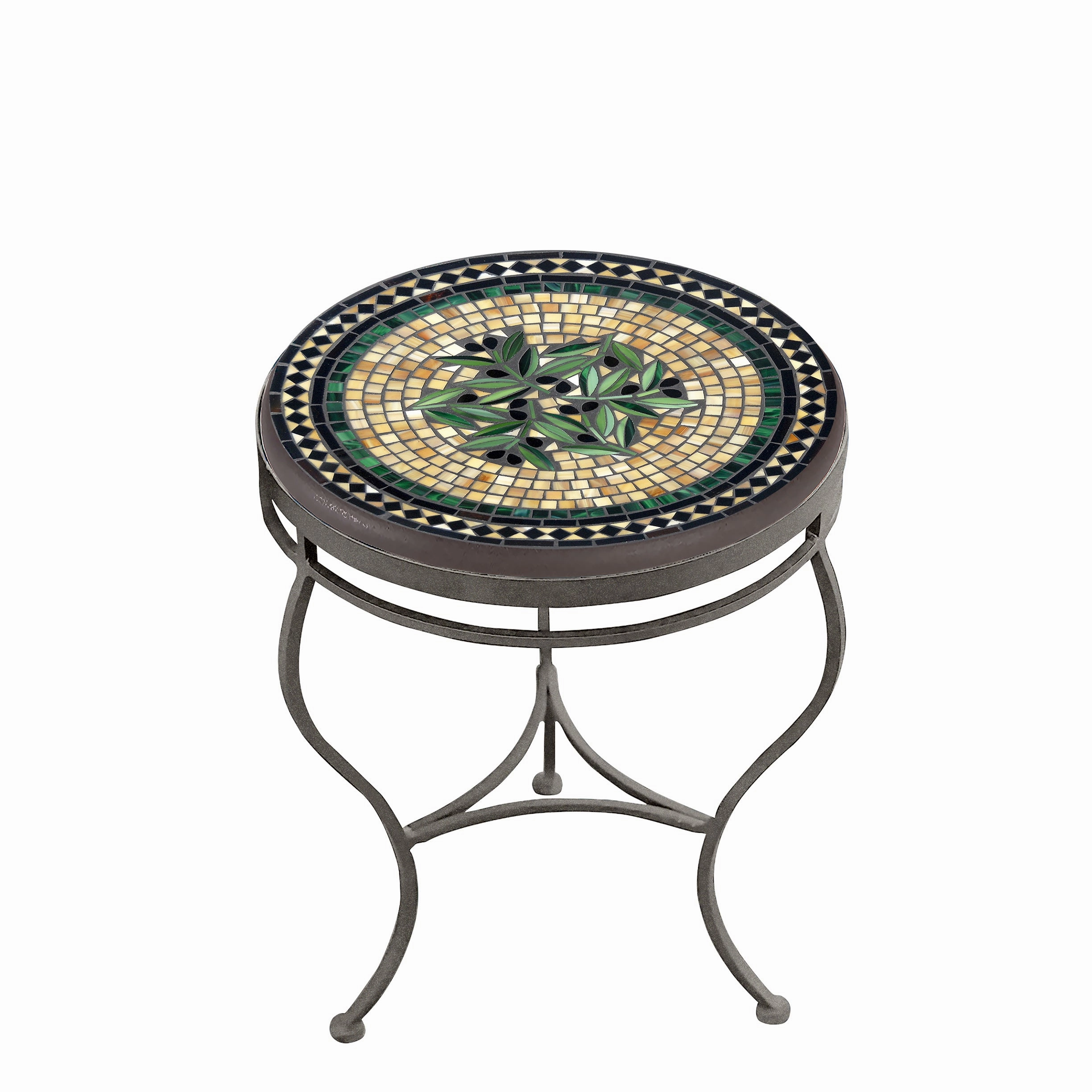 18" Mosaic Stone Top Side Table