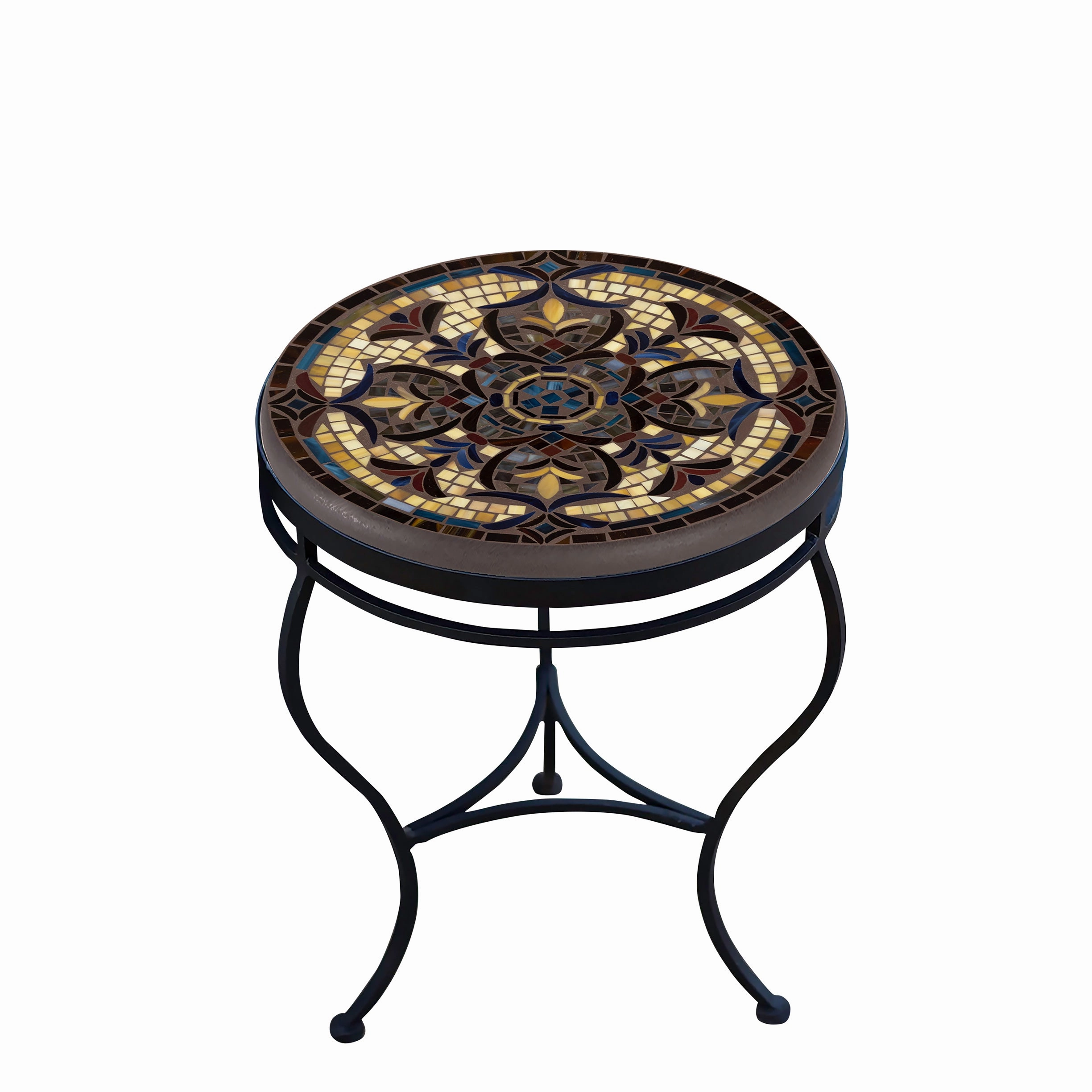18" Mosaic Stone Top Side Table