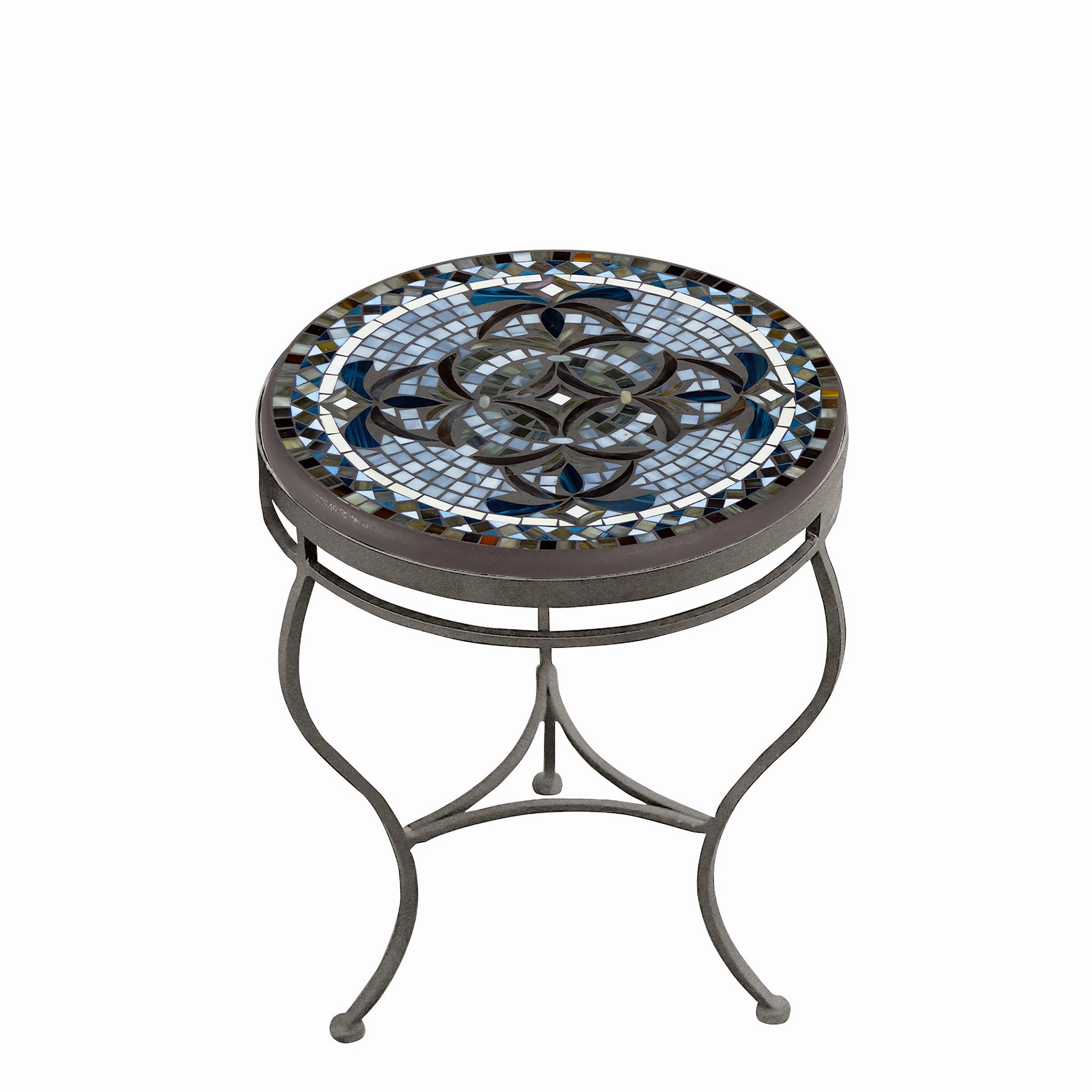 18" Mosaic Stone Top Side Table