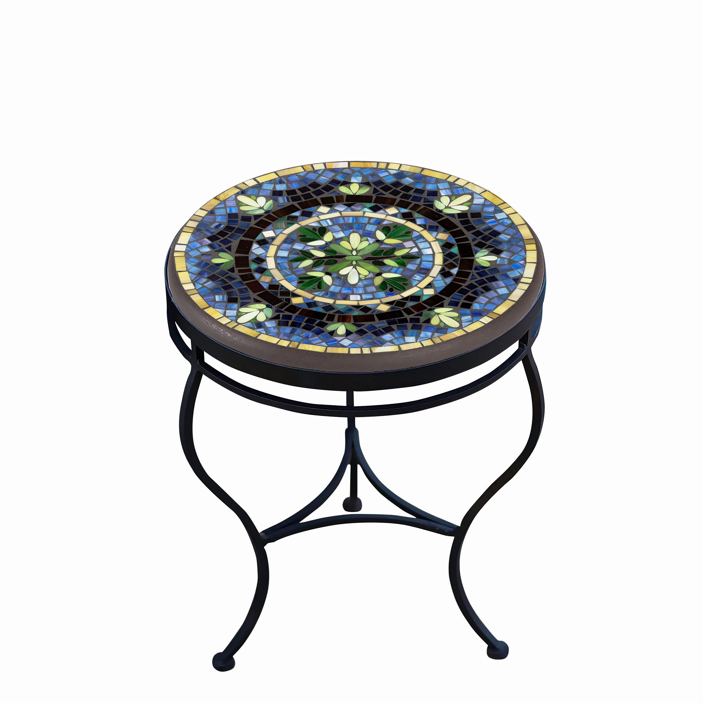 18" Mosaic Stone Top Side Table