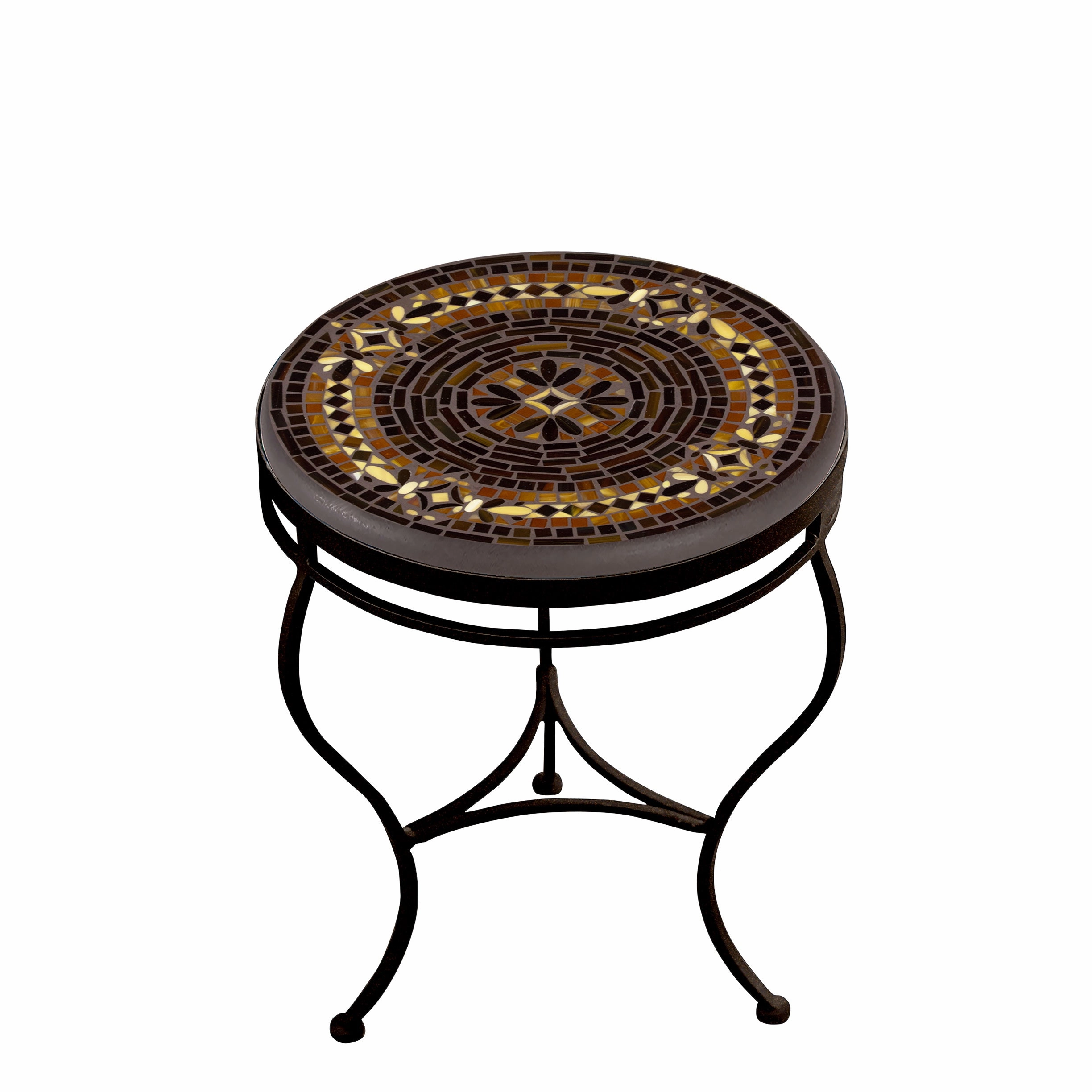 18" Mosaic Stone Top Side Table