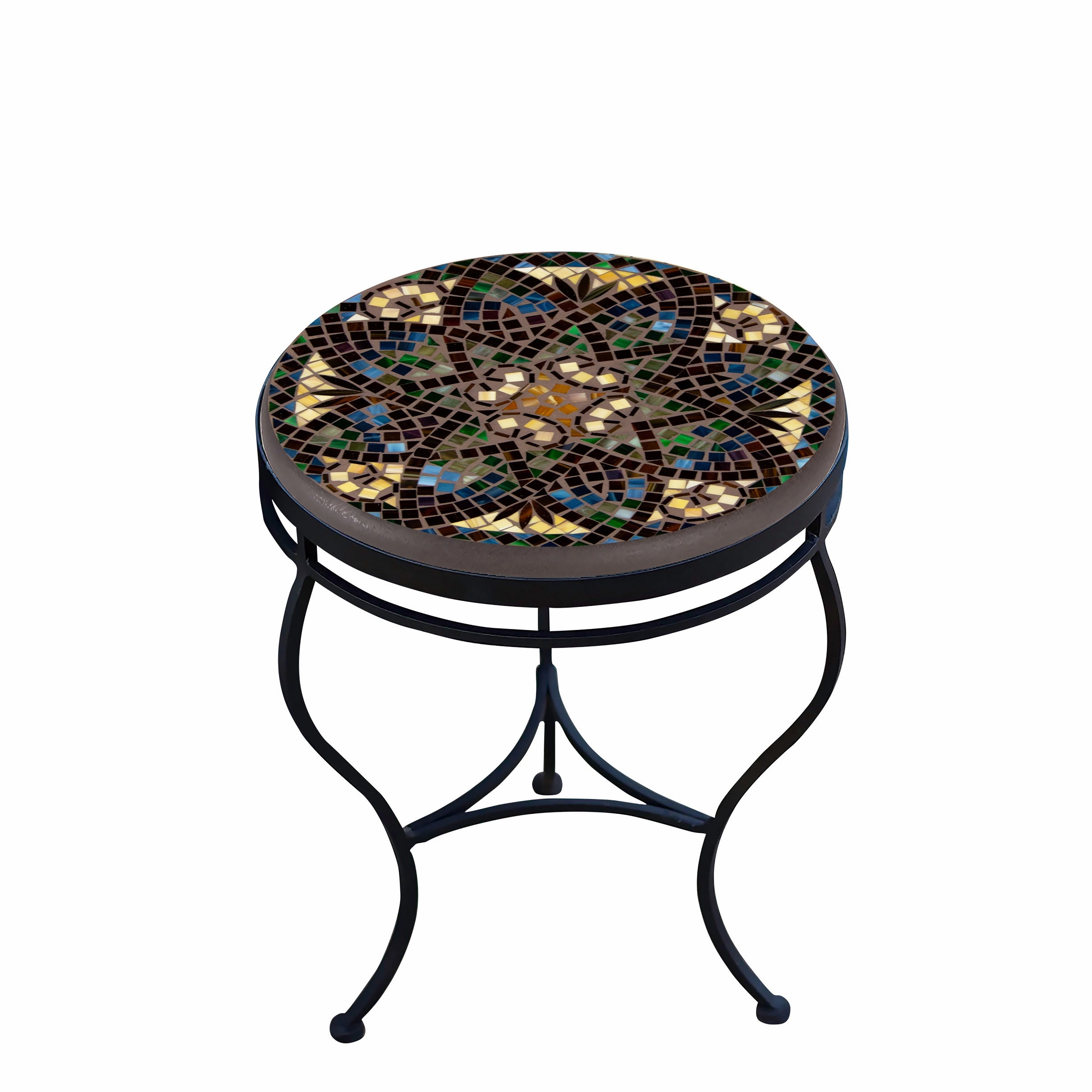 18" Mosaic Stone Top Side Table