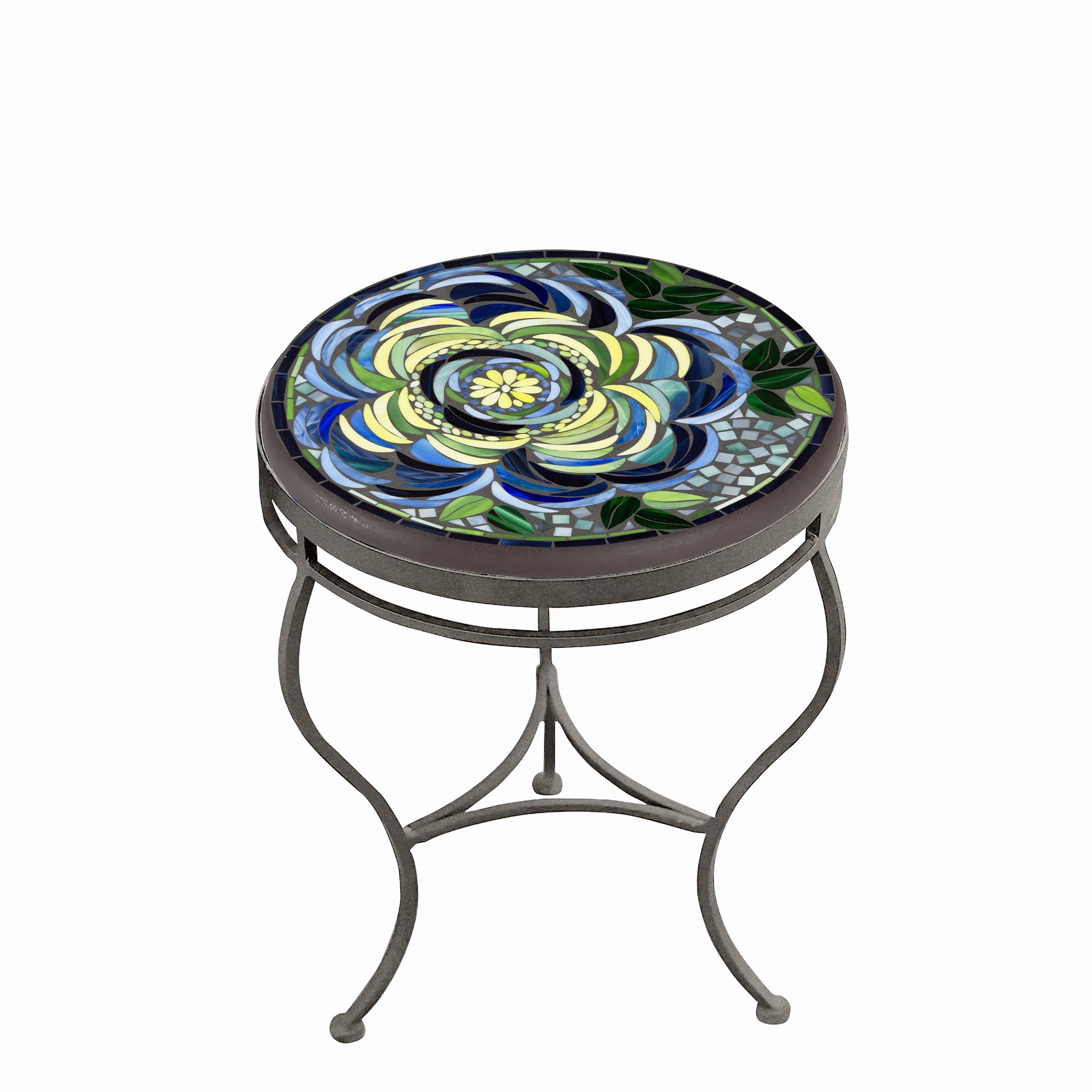 18" Mosaic Stone Top Side Table