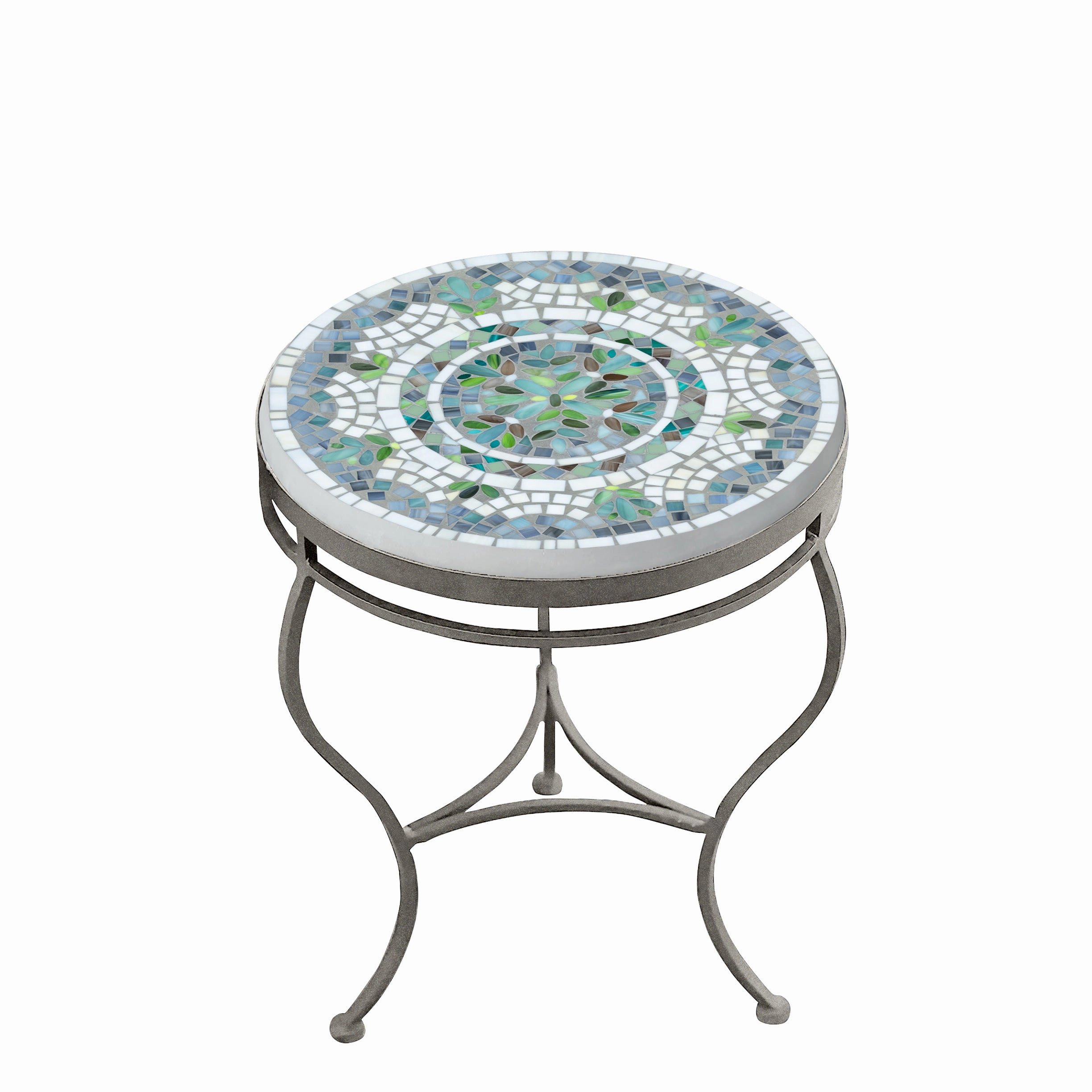 18" Mosaic Stone Top Side Table