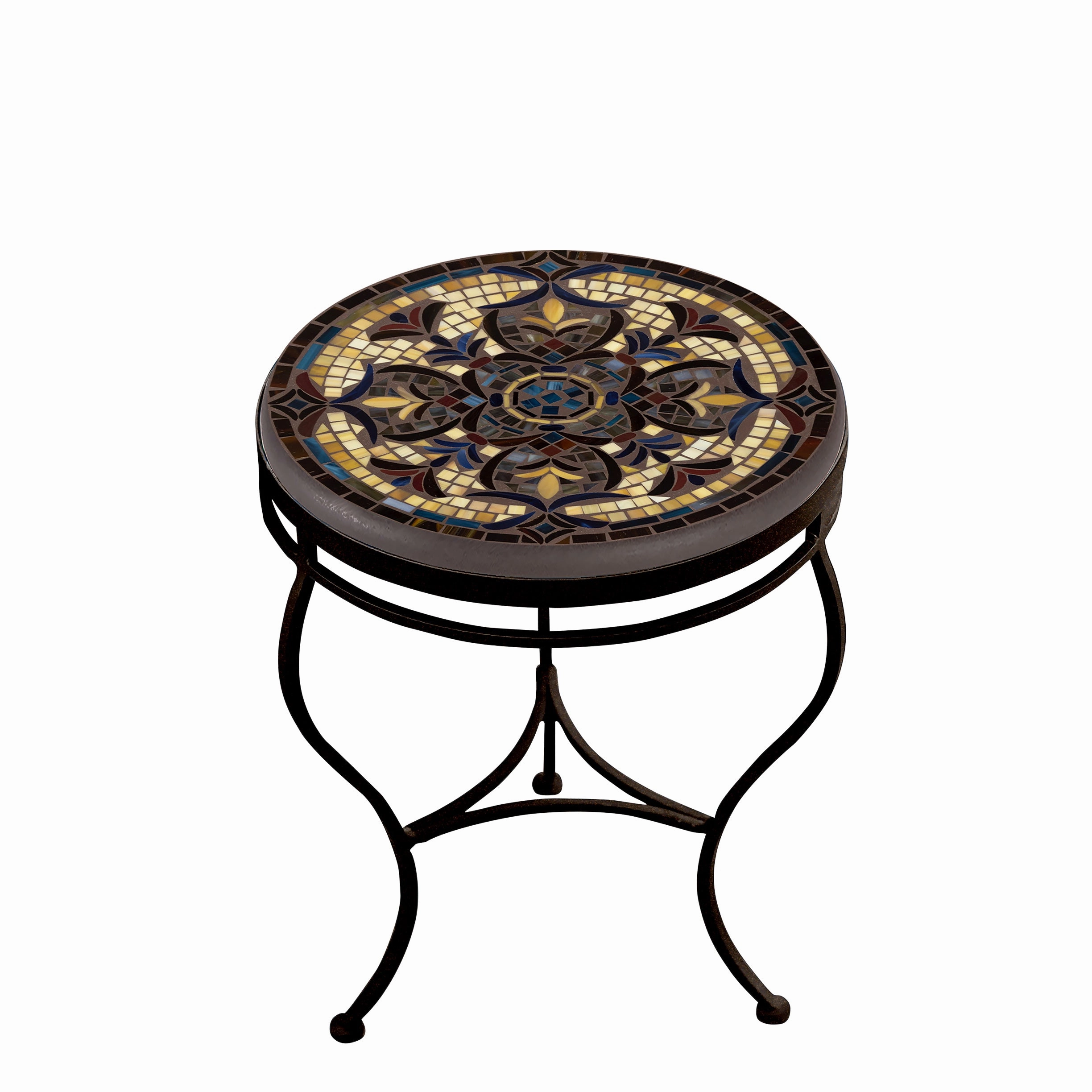 18" Mosaic Stone Top Side Table