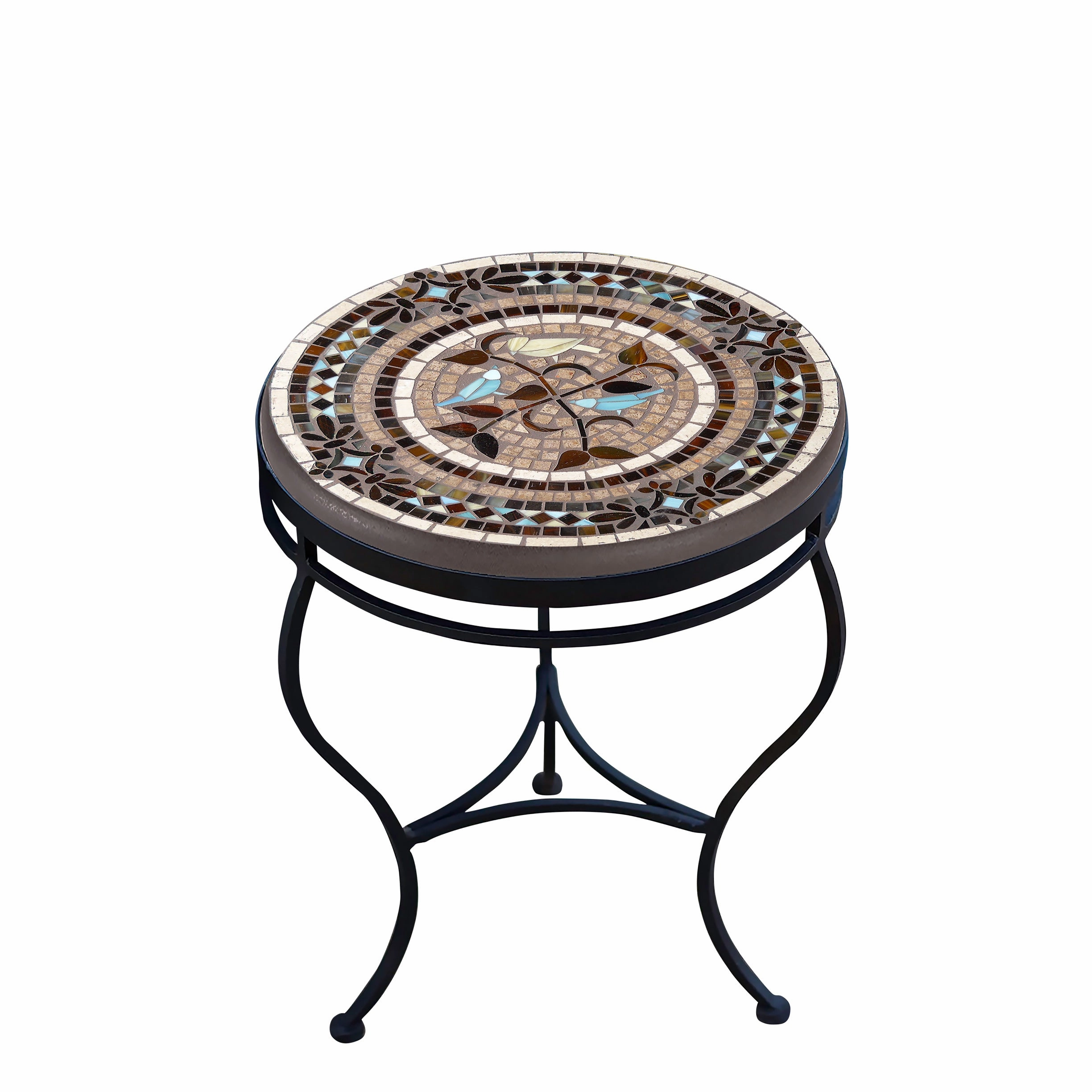 18" Mosaic Stone Top Side Table