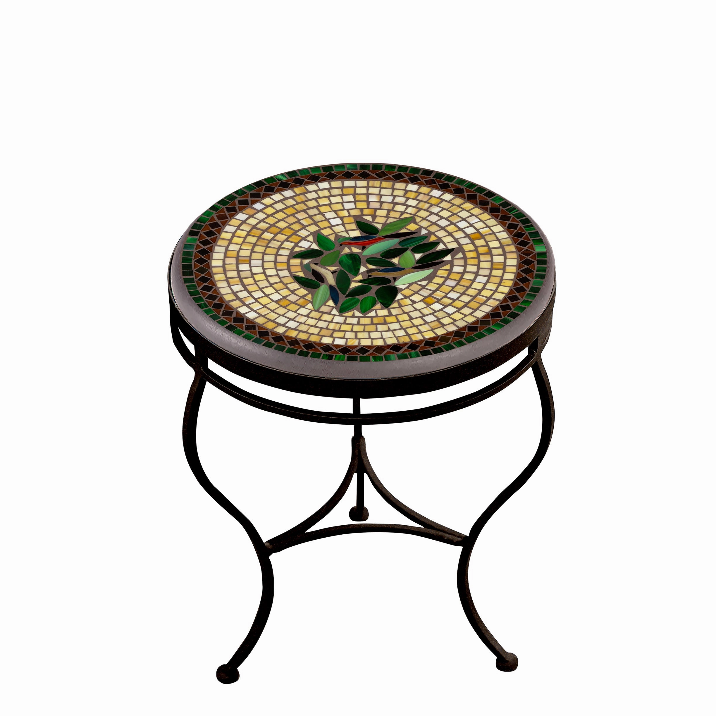 18" Mosaic Stone Top Side Table