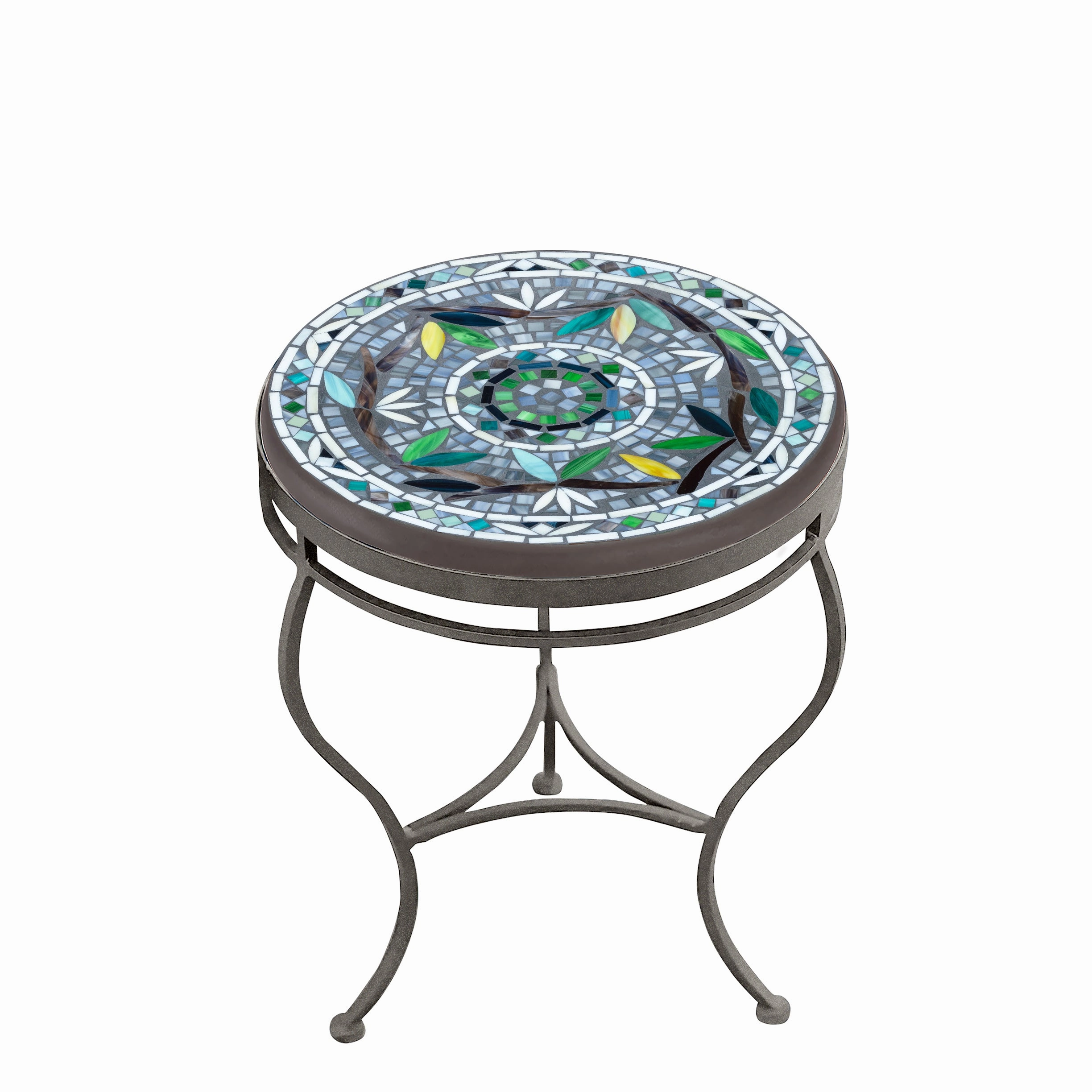 18" Mosaic Stone Top Side Table