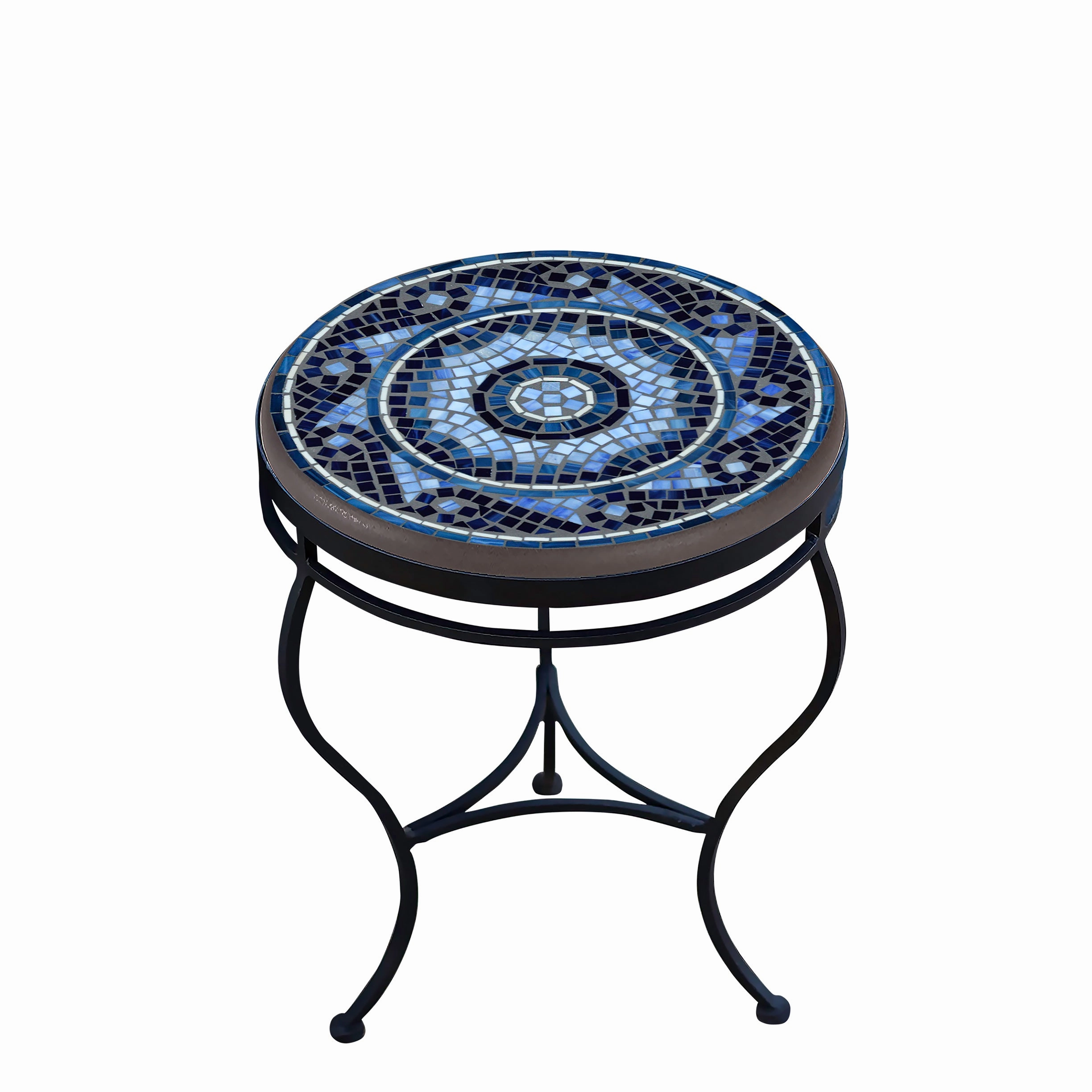 18" Mosaic Stone Top Side Table