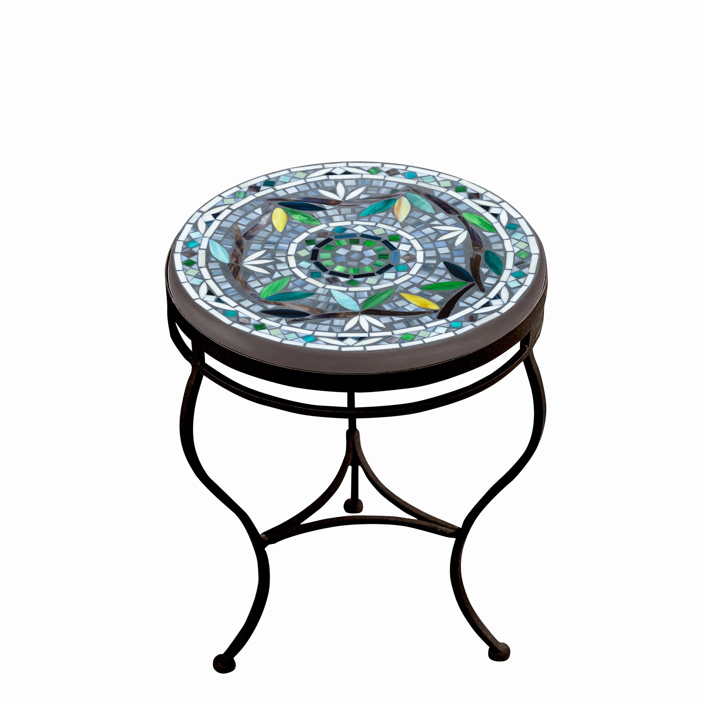 18" Mosaic Stone Top Side Table