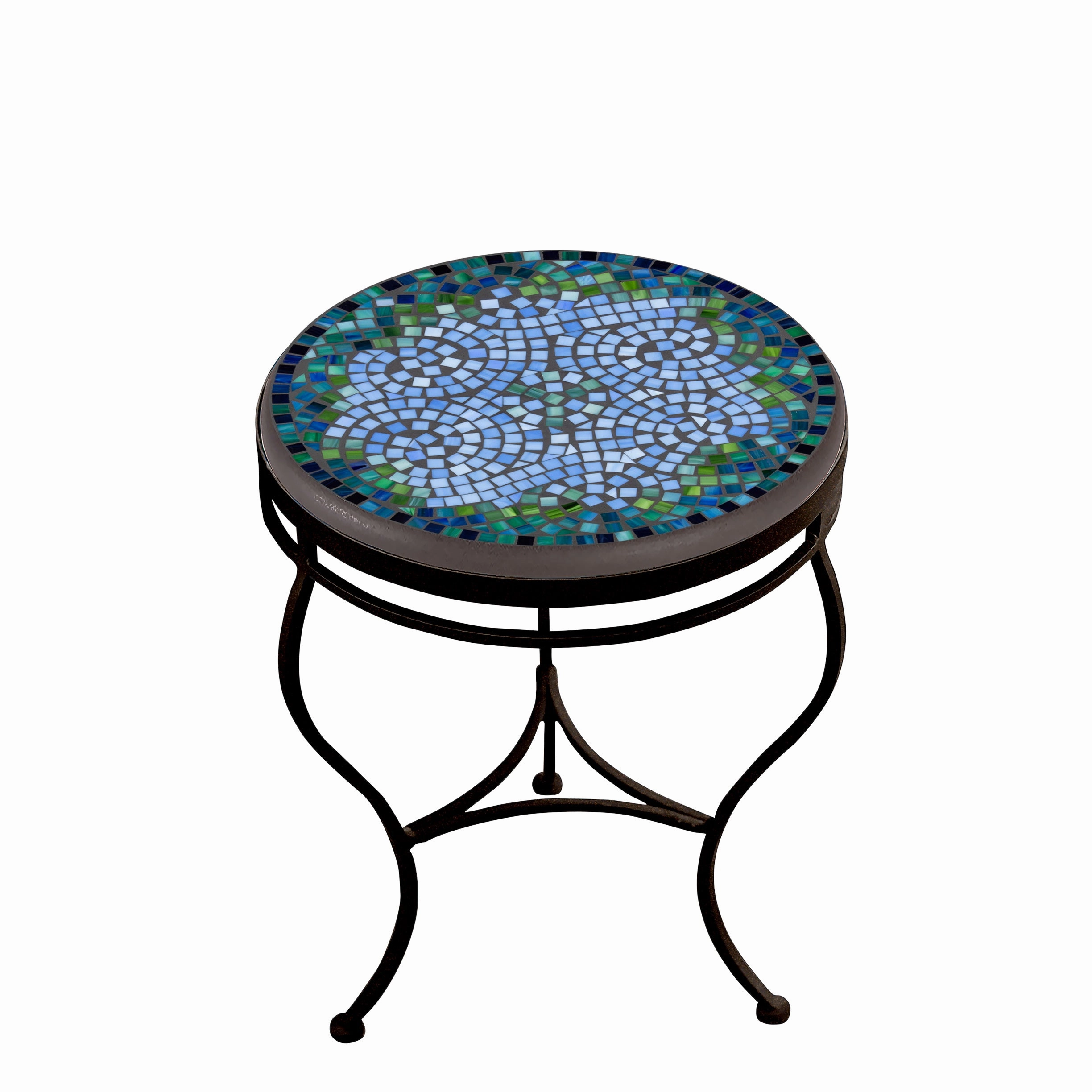 18" Mosaic Stone Top Side Table