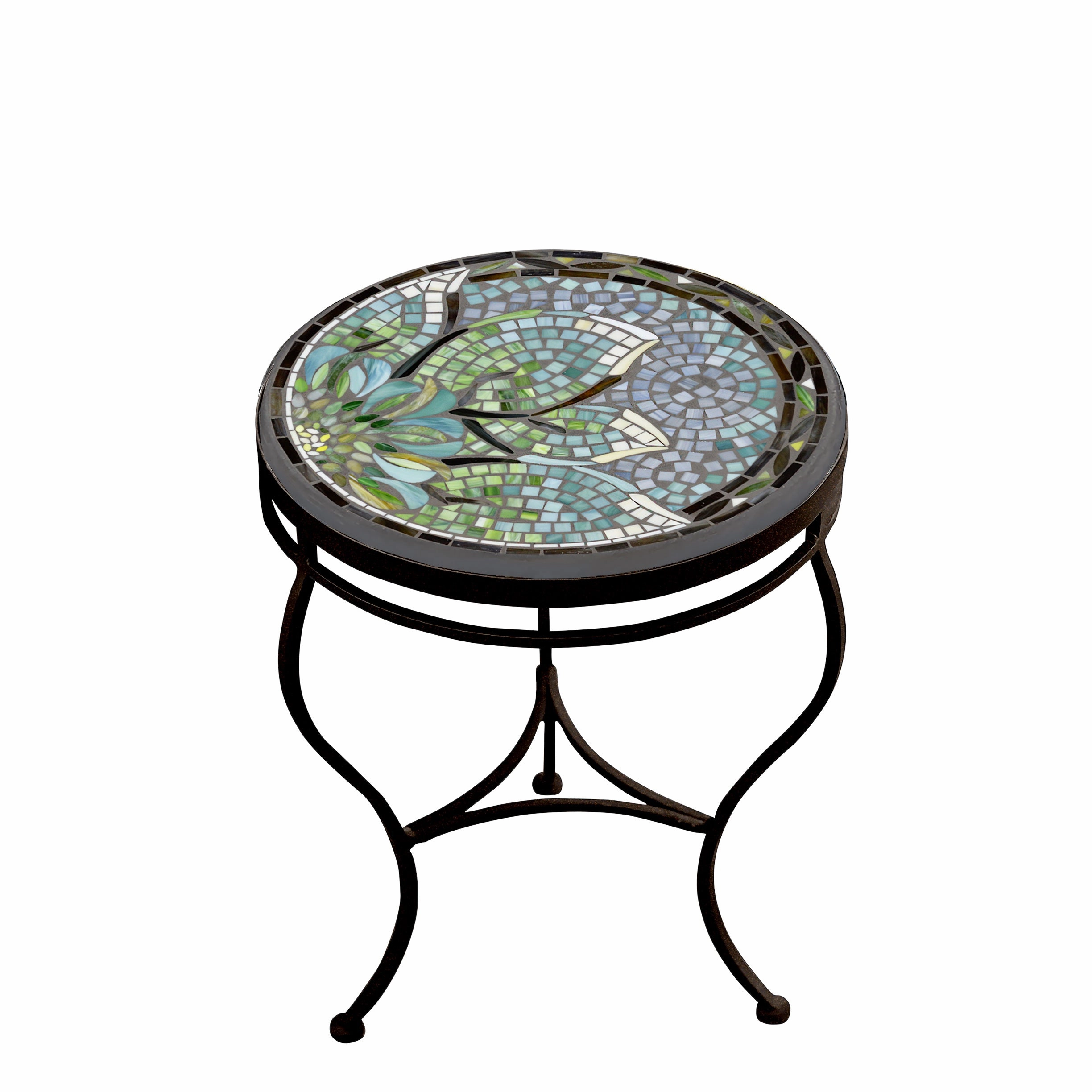 18" Mosaic Stone Top Side Table
