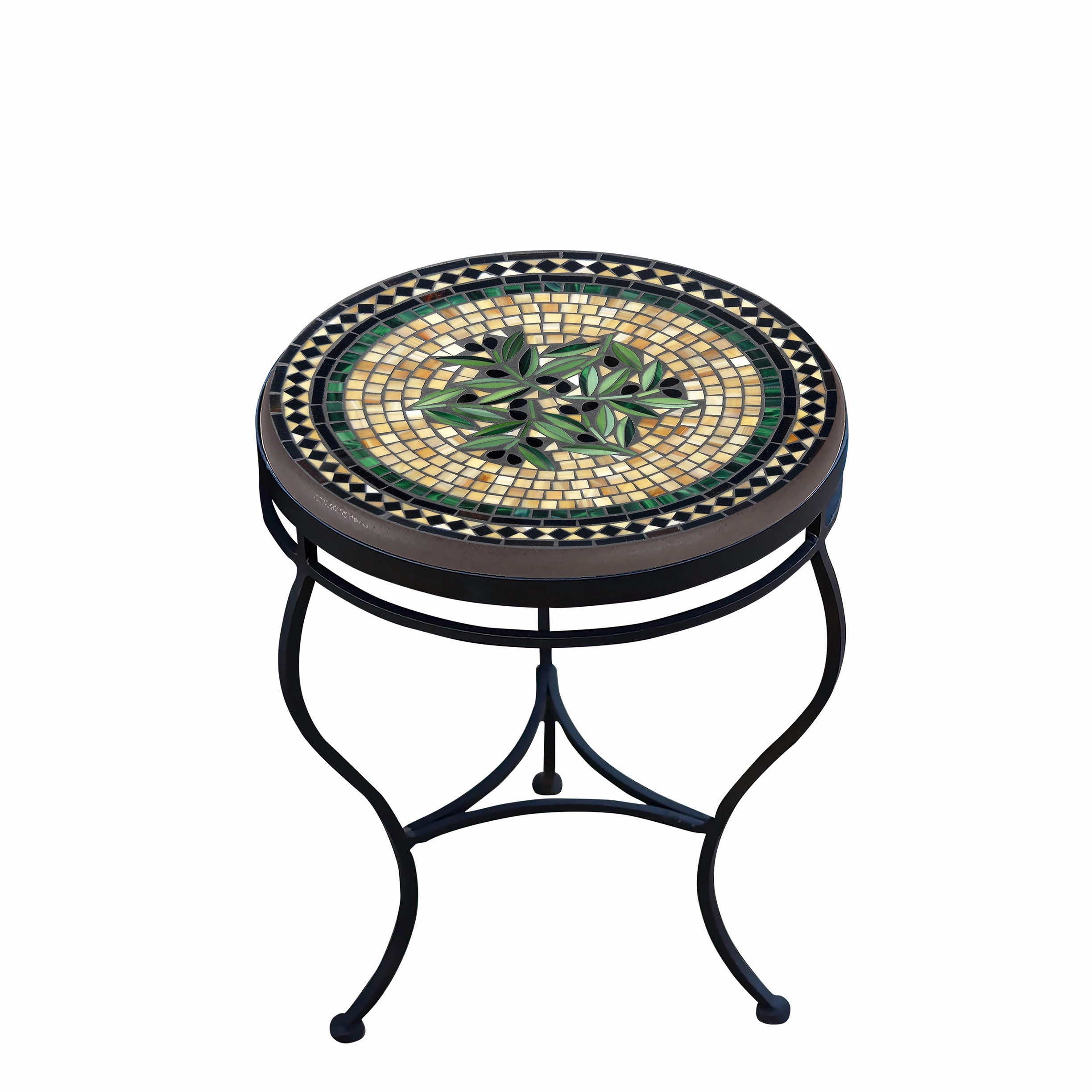 18" Mosaic Stone Top Side Table