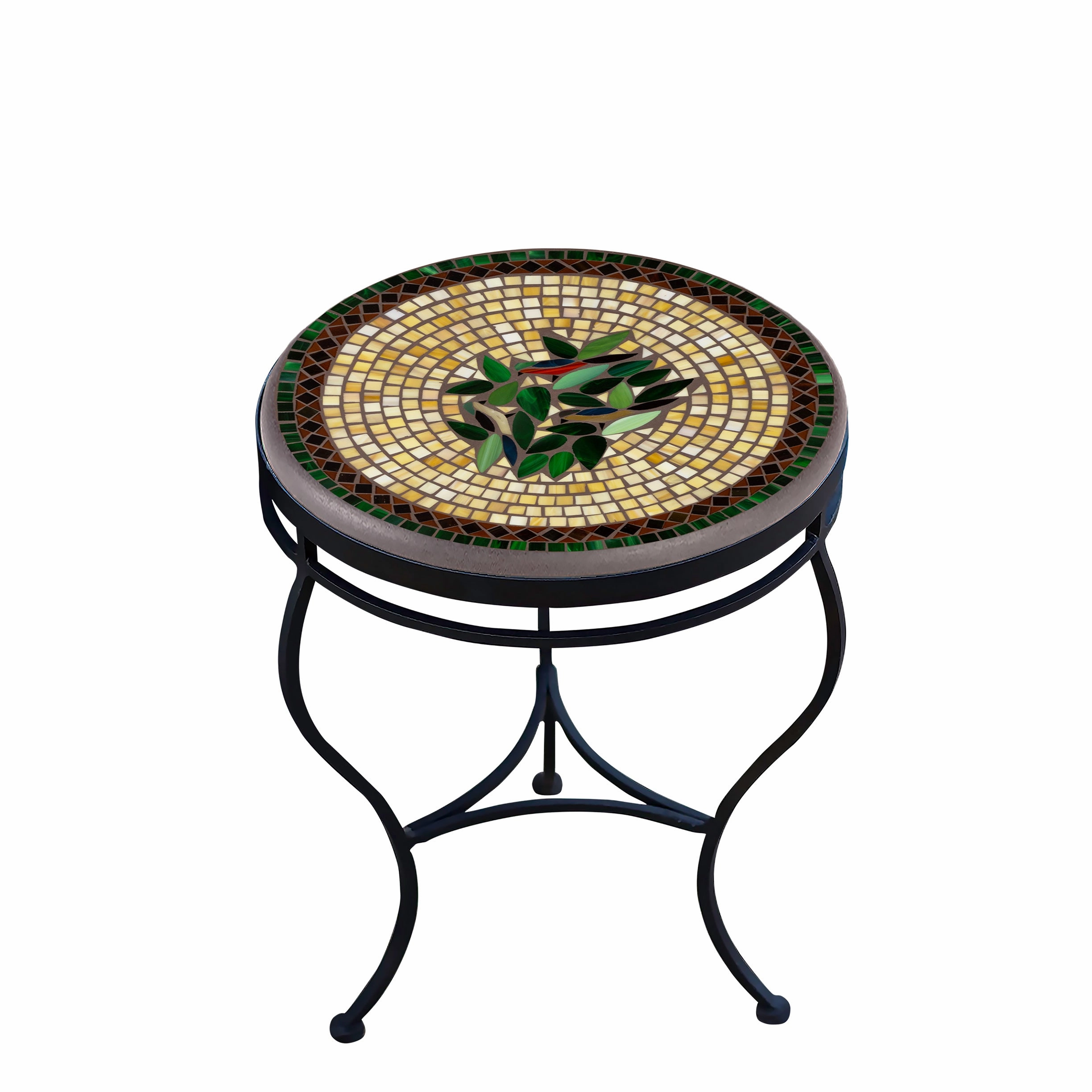 18" Mosaic Stone Top Side Table