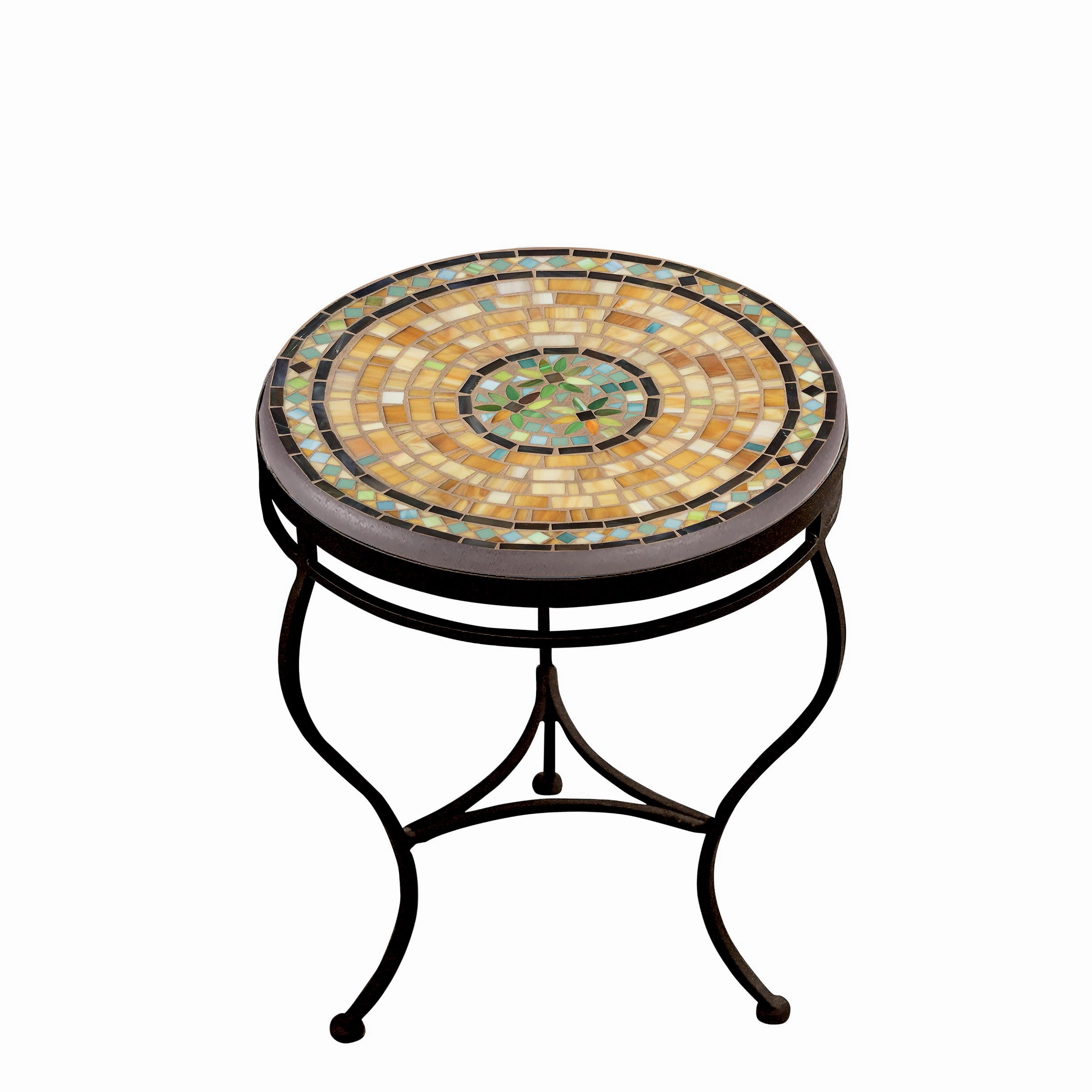 18" Mosaic Stone Top Side Table