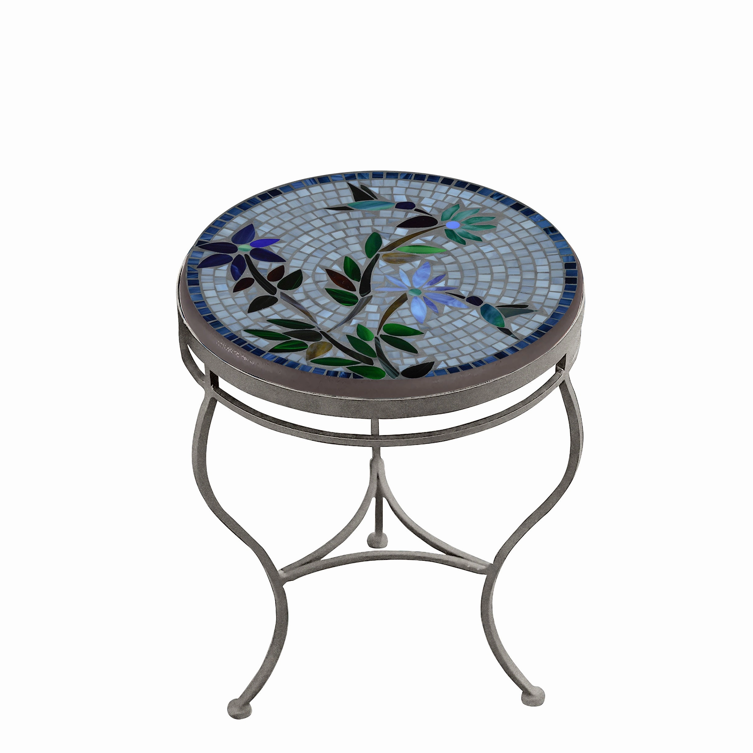 18" Mosaic Stone Top Side Table