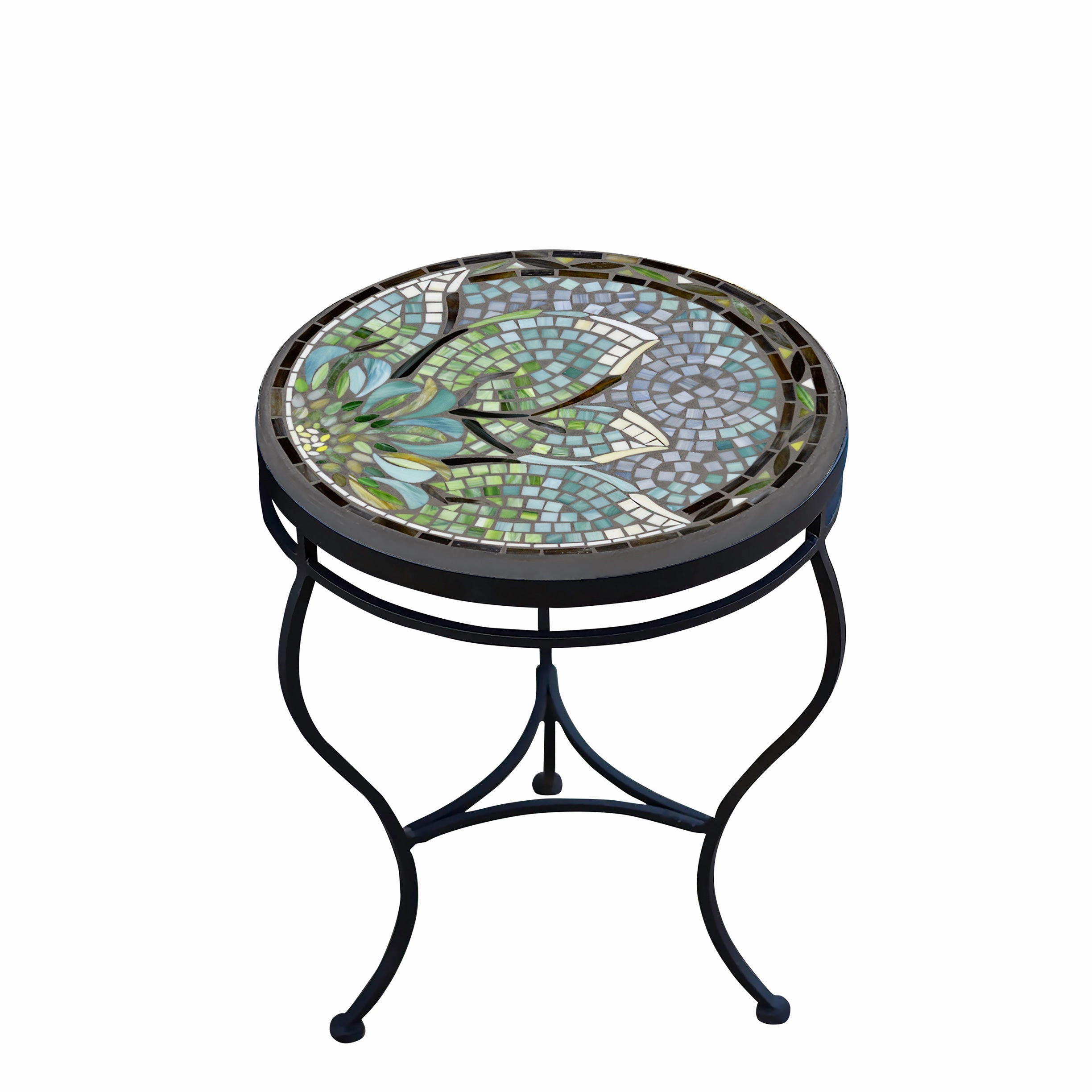 18" Mosaic Stone Top Side Table