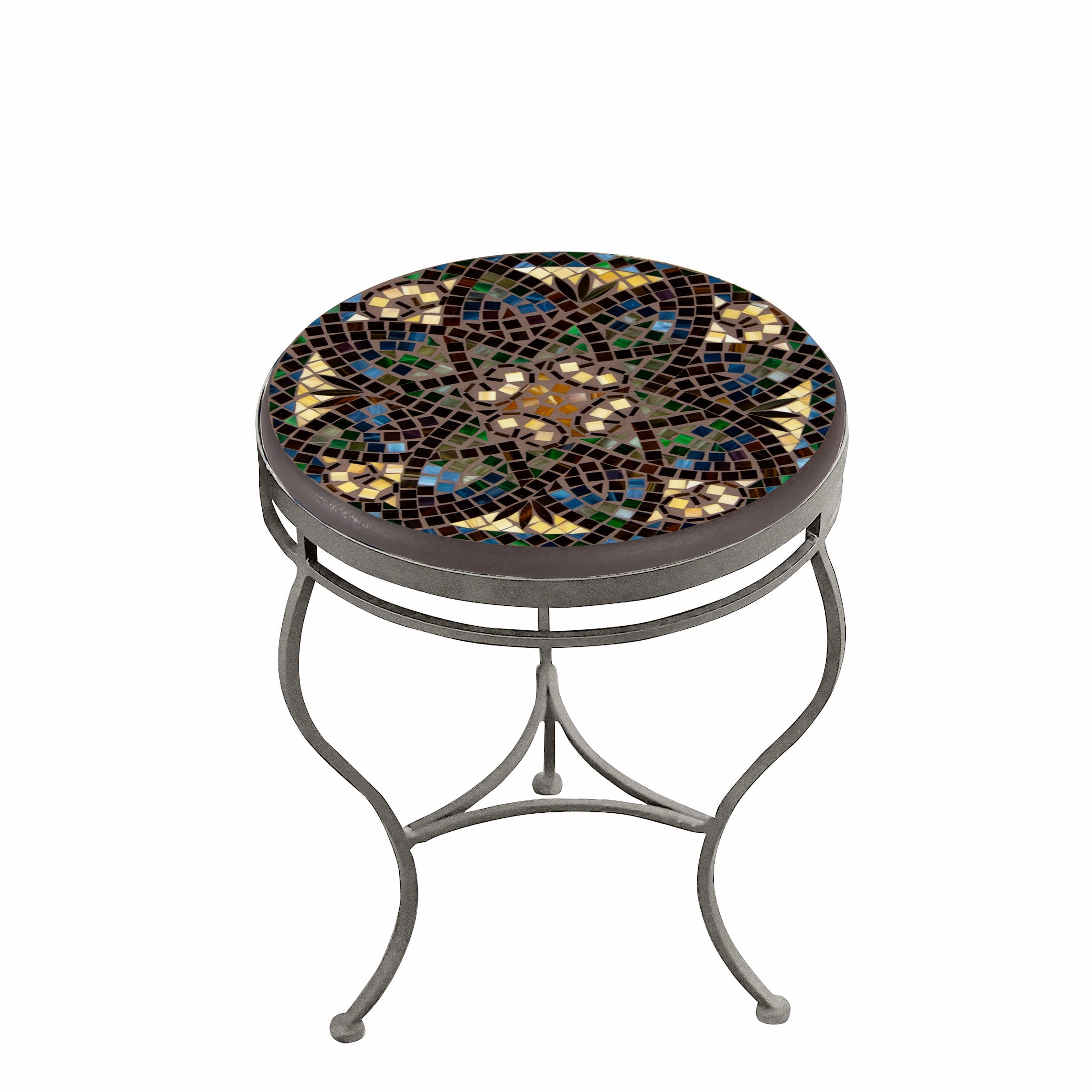 18" Mosaic Stone Top Side Table