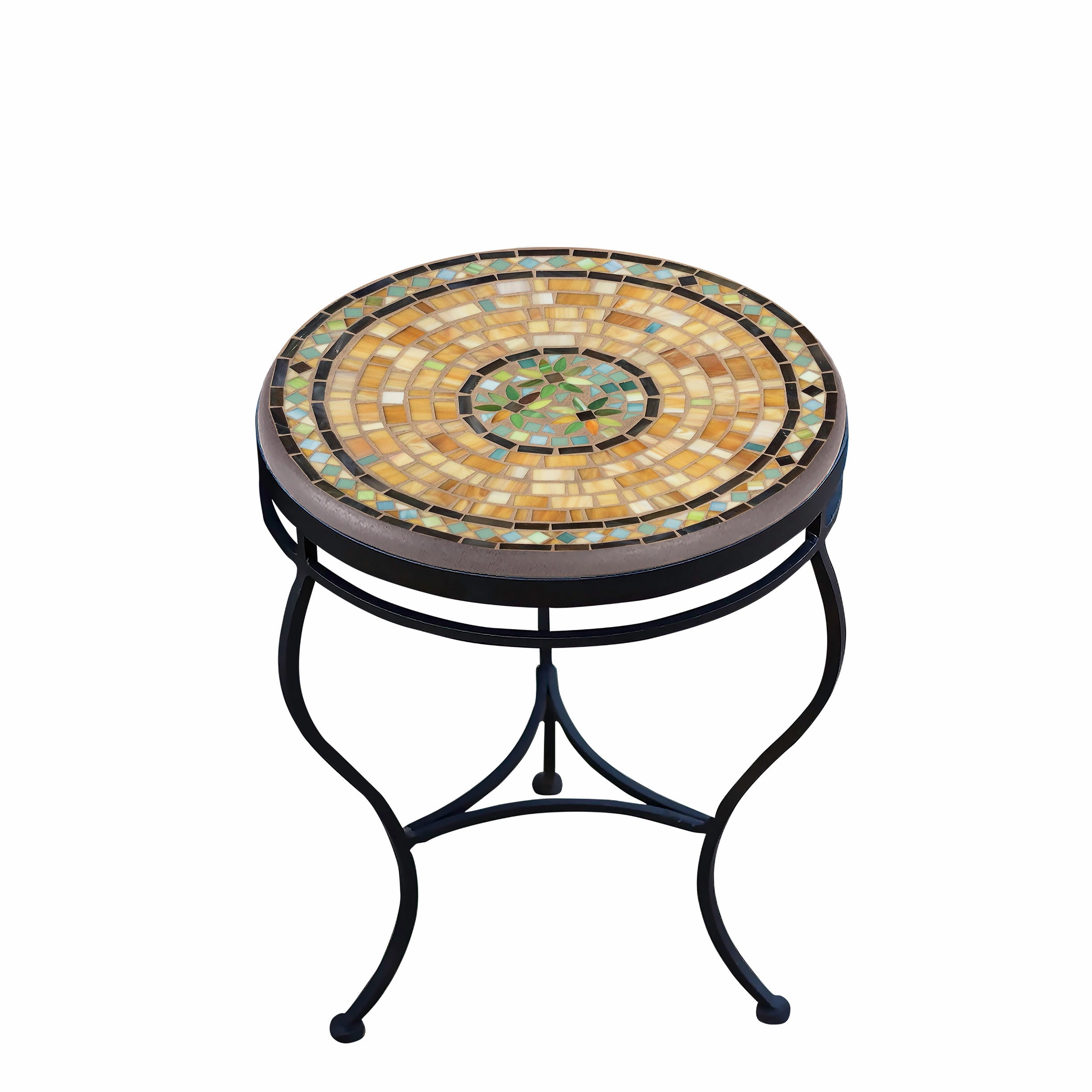 18" Mosaic Stone Top Side Table