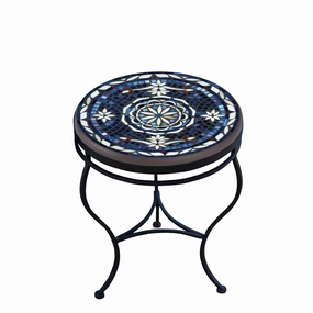 18" Mosaic Stone Top Side Tableoutdoor coffee table for patio or lounge