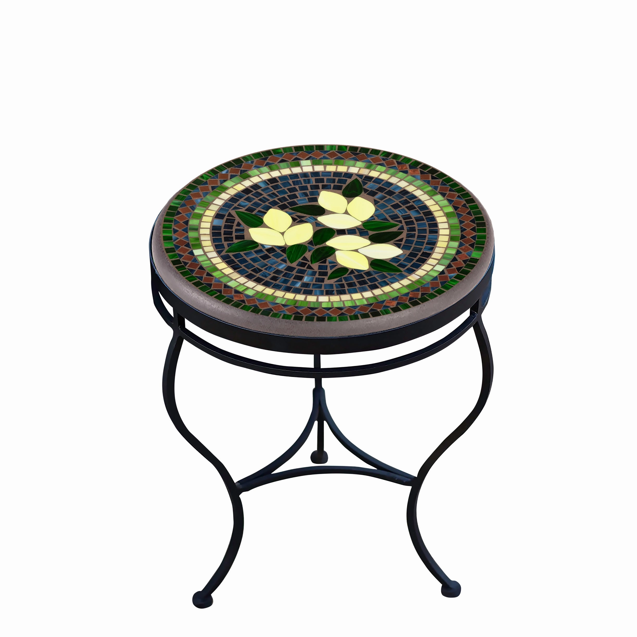 18" Mosaic Stone Top Side Table