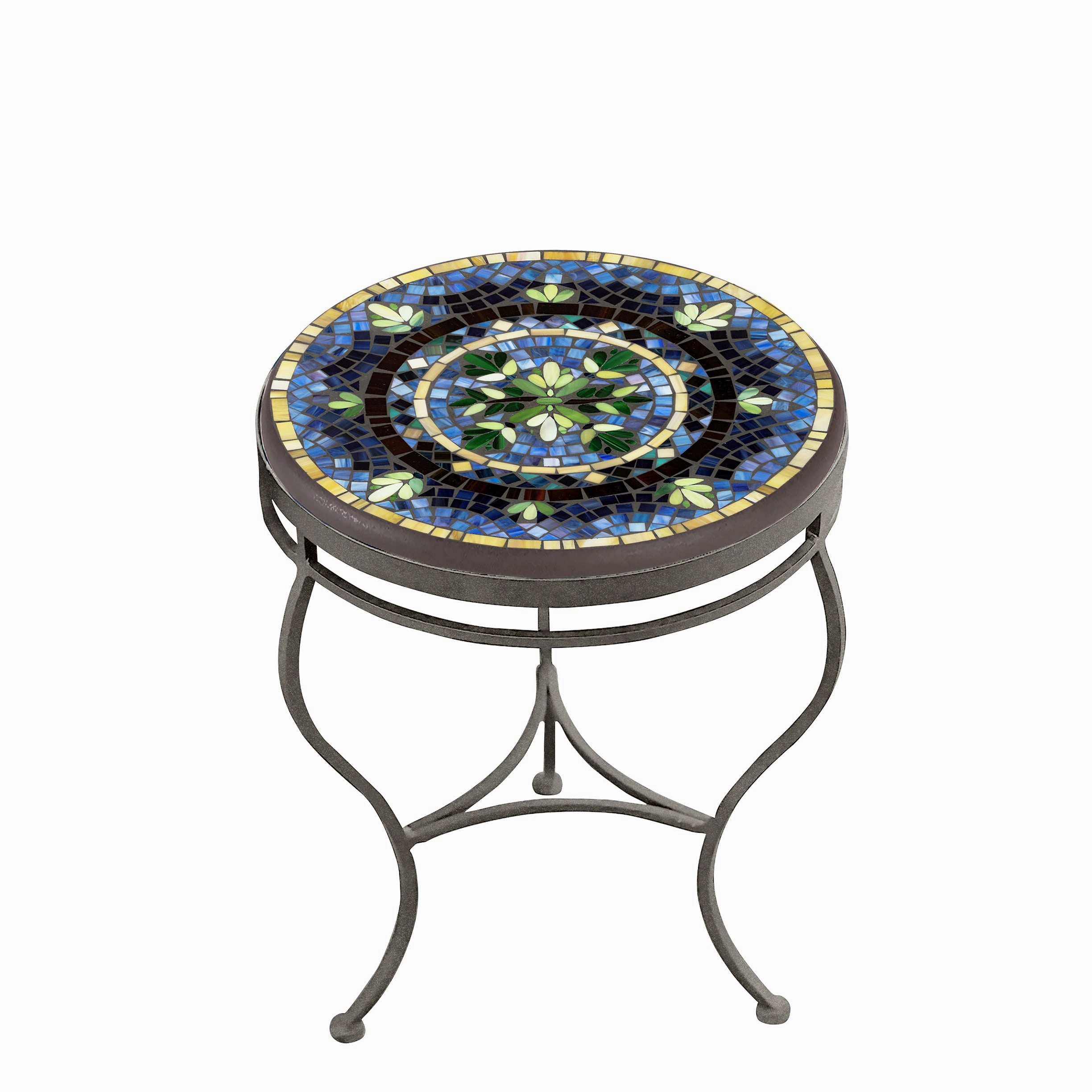 18" Mosaic Stone Top Side Table