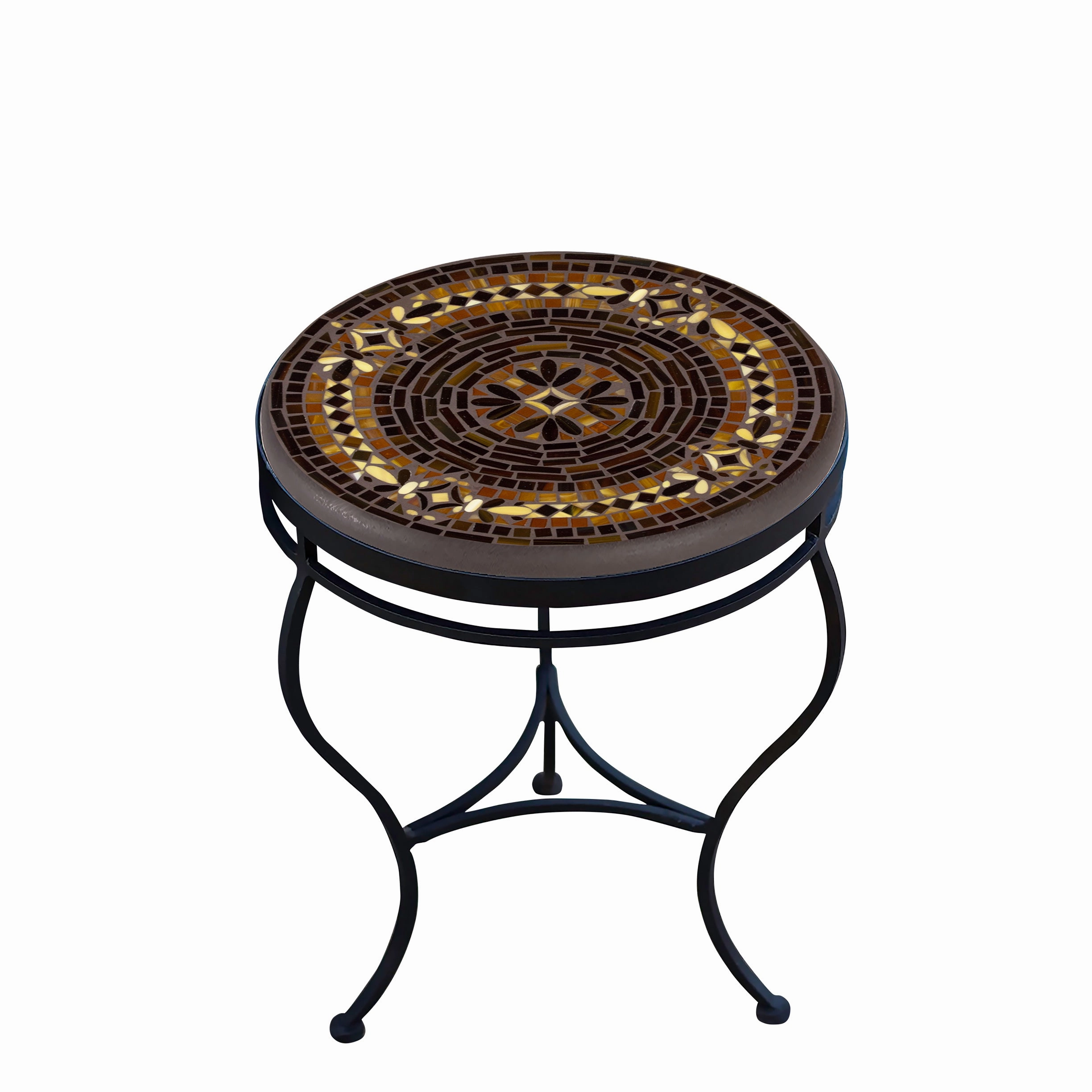 18" Mosaic Stone Top Side Table